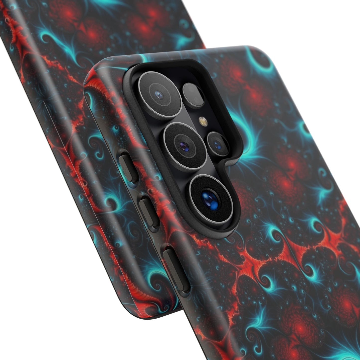Phone Case matte — Neon Fractal Galaxy Protective Tough Case