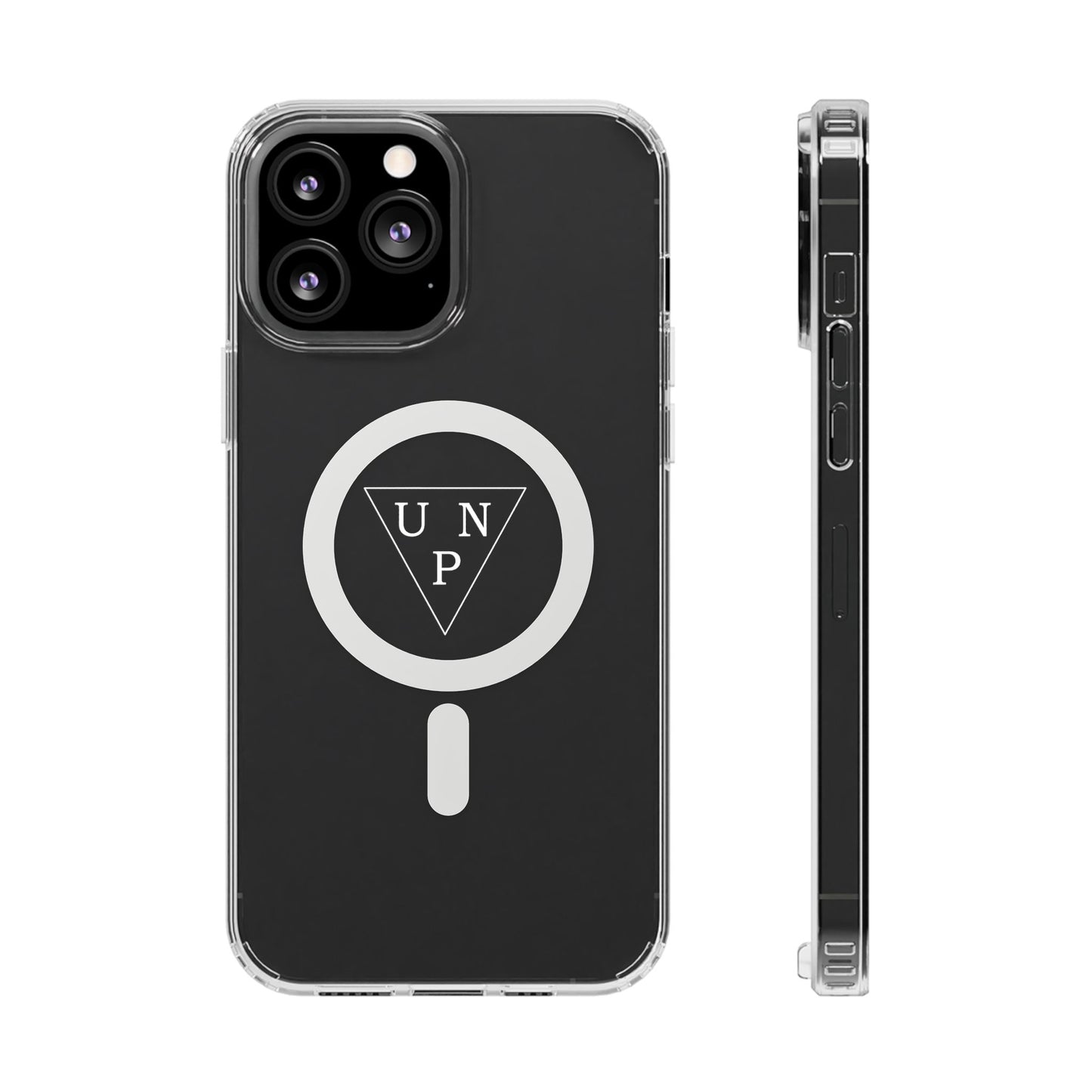 Clear Magnetic Impact Phone Case — Transparent MagSafe-Compatible Protection with UNP Logo