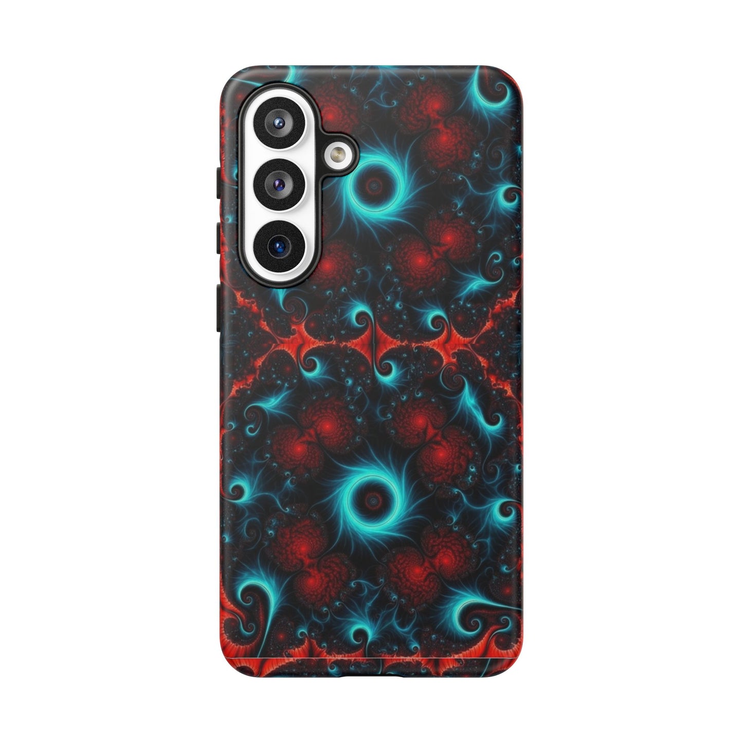Phone Case matte — Neon Fractal Galaxy Protective Tough Case