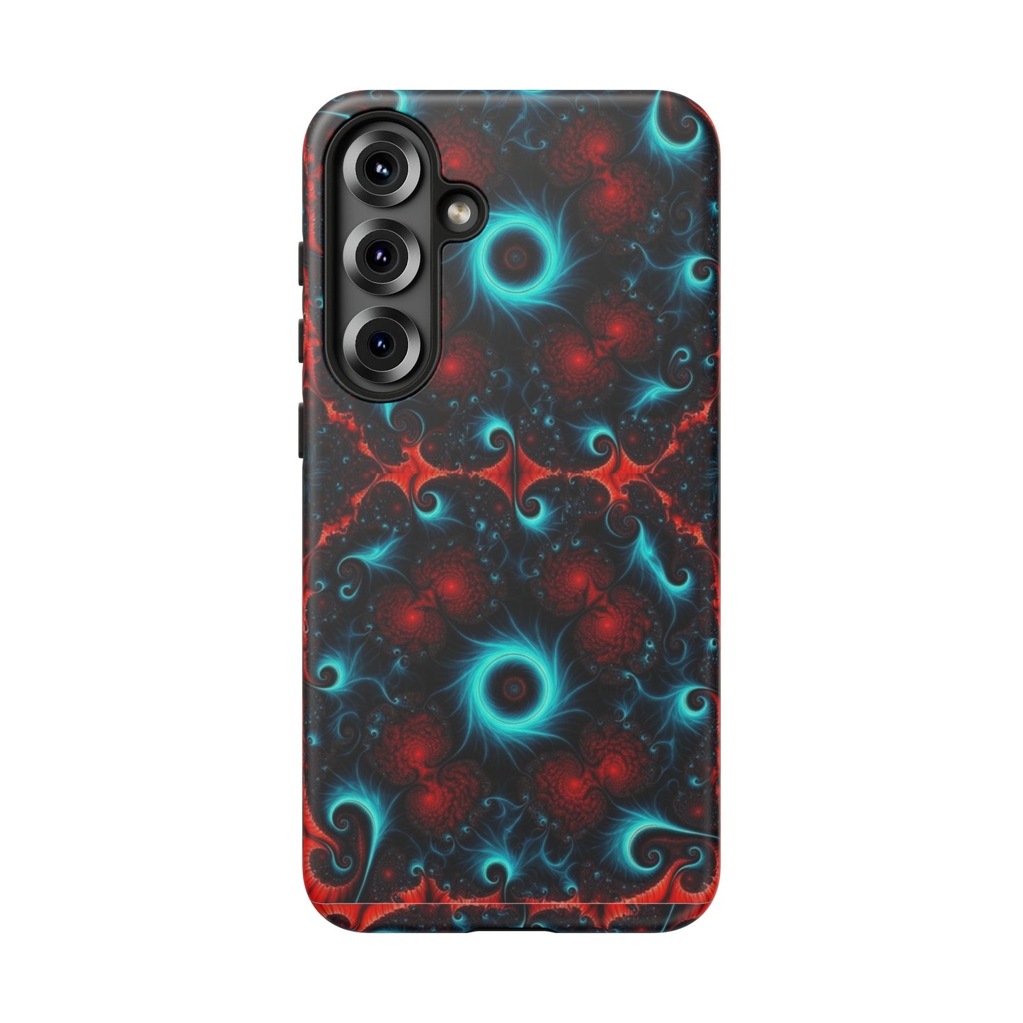 Phone Case matte — Neon Fractal Galaxy Protective Tough Case
