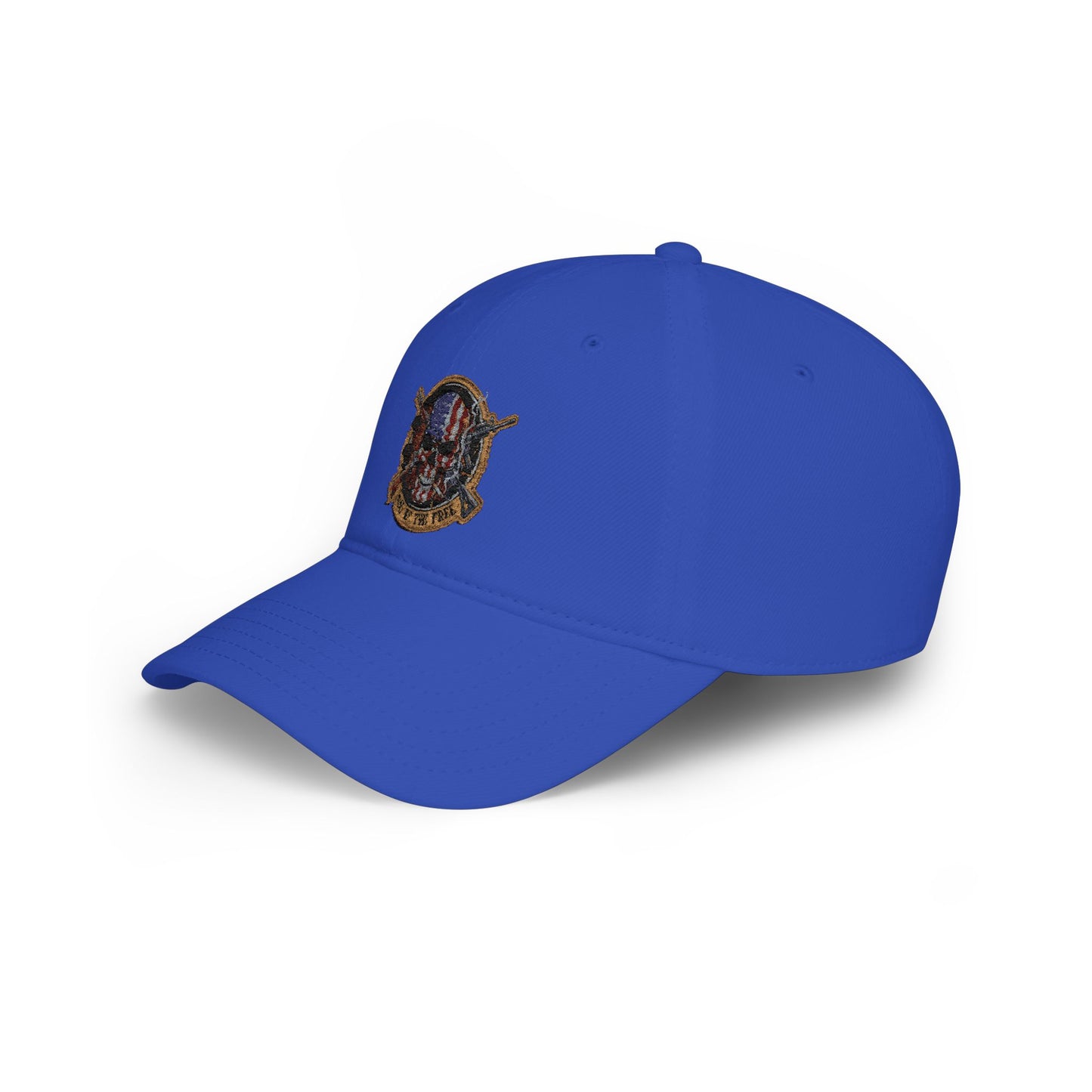Land of the Free. American Flag Skull Patch Cap - Low Profile Baseball Hat