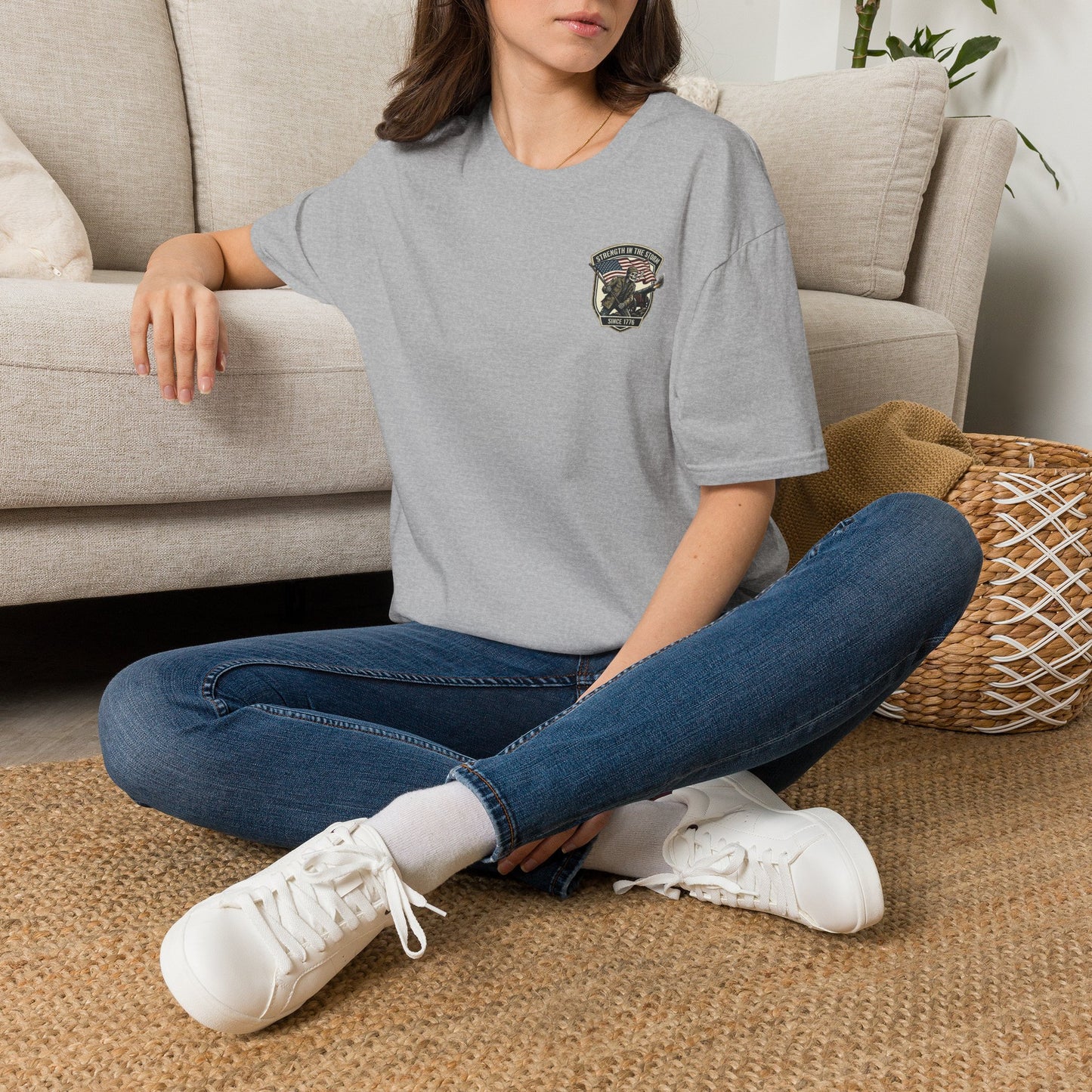 Eagle Shield Pocket Tee — American Flag Military Graphic T-Shirt