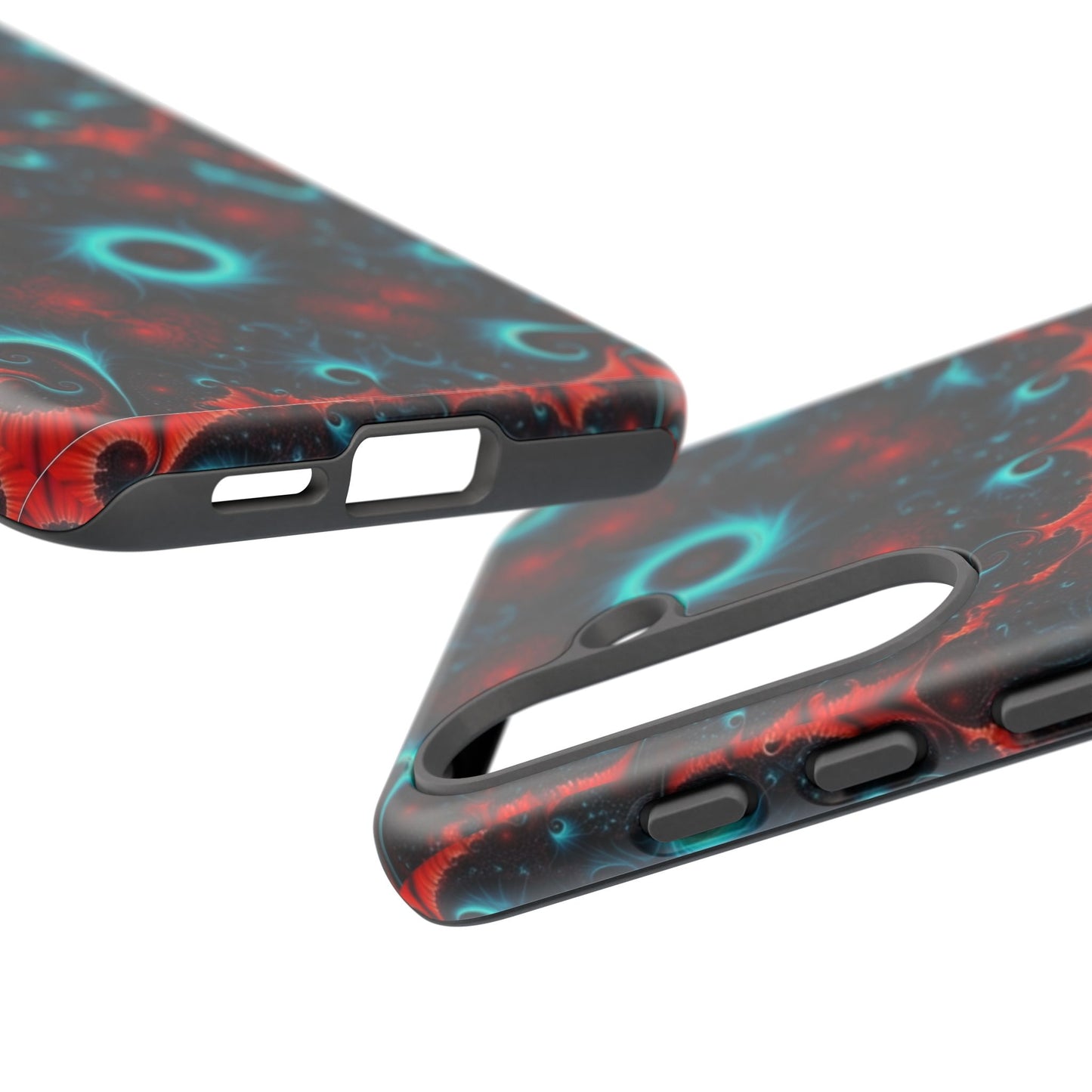 Phone Case matte — Neon Fractal Galaxy Protective Tough Case