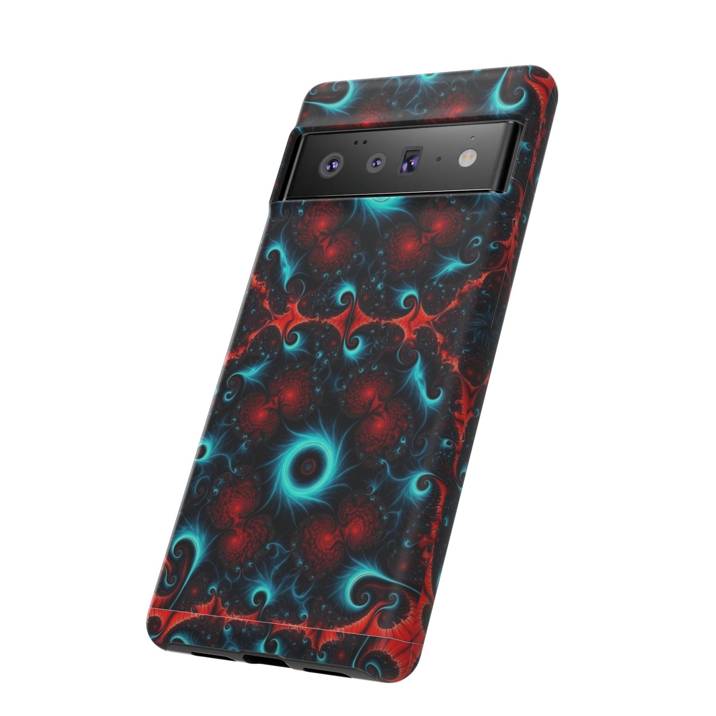 Phone Case matte — Neon Fractal Galaxy Protective Tough Case