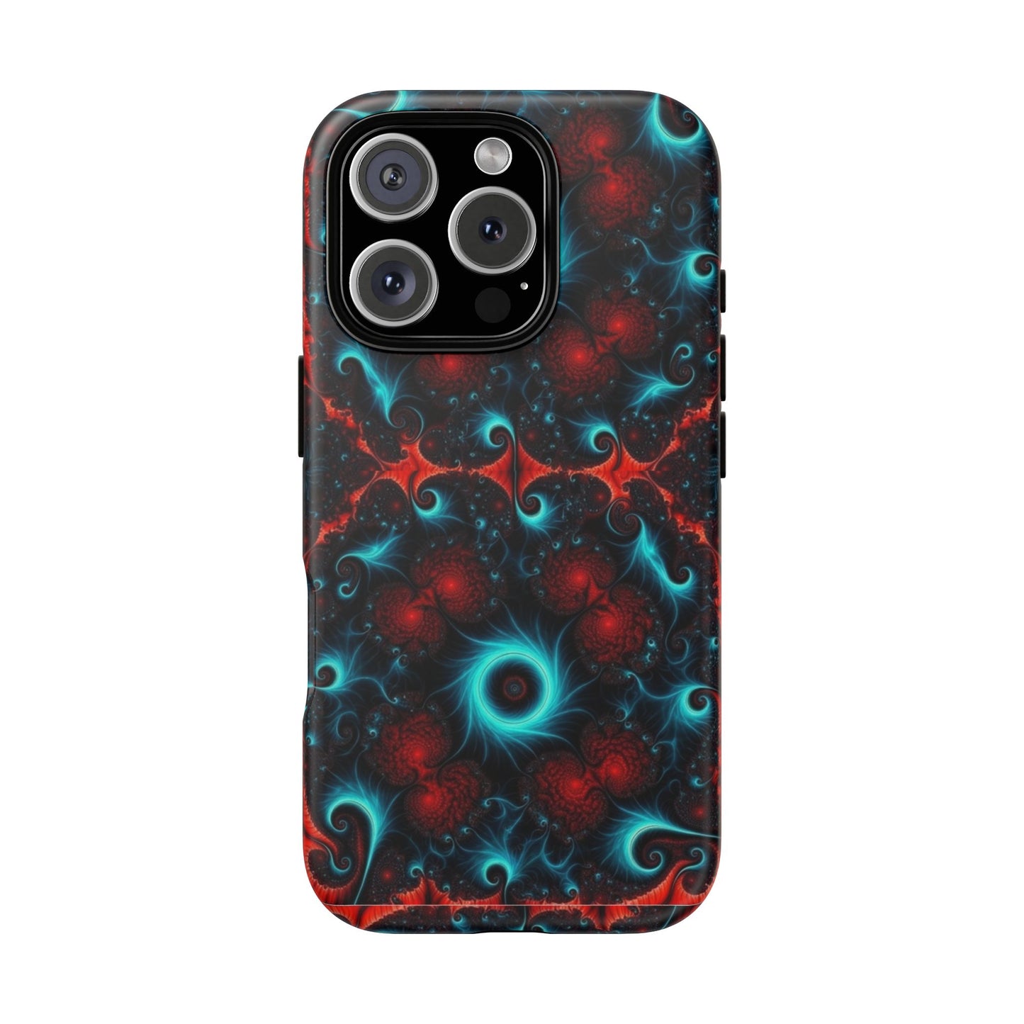 Phone Case matte — Neon Fractal Galaxy Protective Tough Case