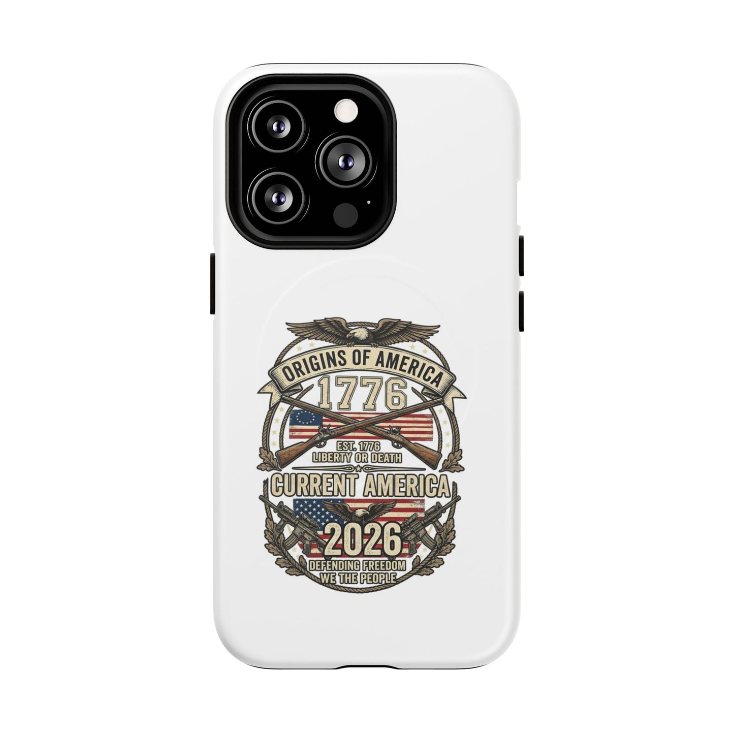 250th Anniversary Patriotic 1776 Magnetic Phone Case — Origins of America 2026 Emblem