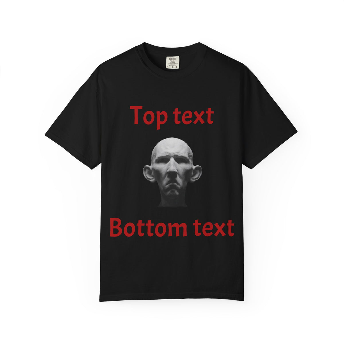 Meme Face T-Shirt — 'Top text / Bottom text' Graphic Tee