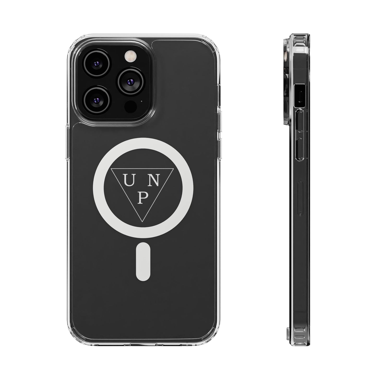 Clear Magnetic Impact Phone Case — Transparent MagSafe-Compatible Protection with UNP Logo