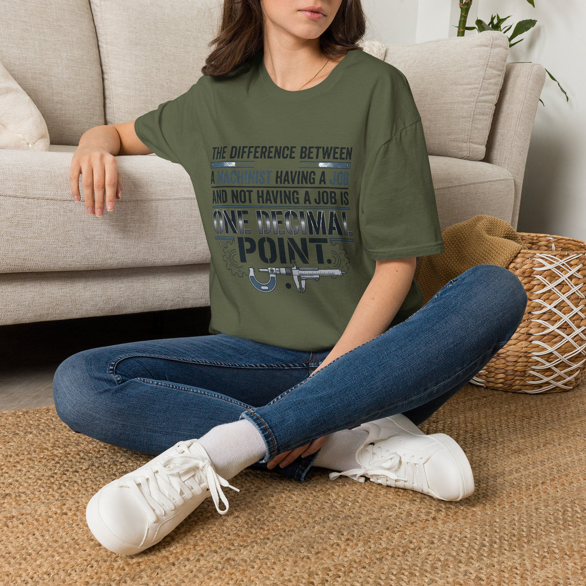 Machinist T‑Shirt — "One Decimal Point" Funny Machinist Job Quote Tee