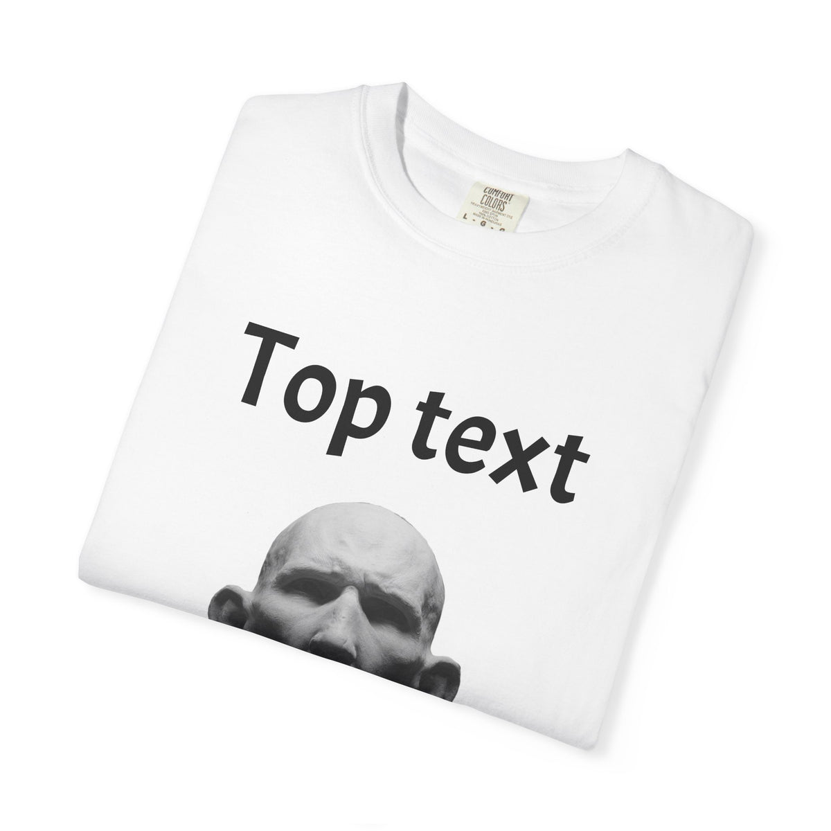 Meme Face T-Shirt — 'Top text / Bottom text' Graphic Tee