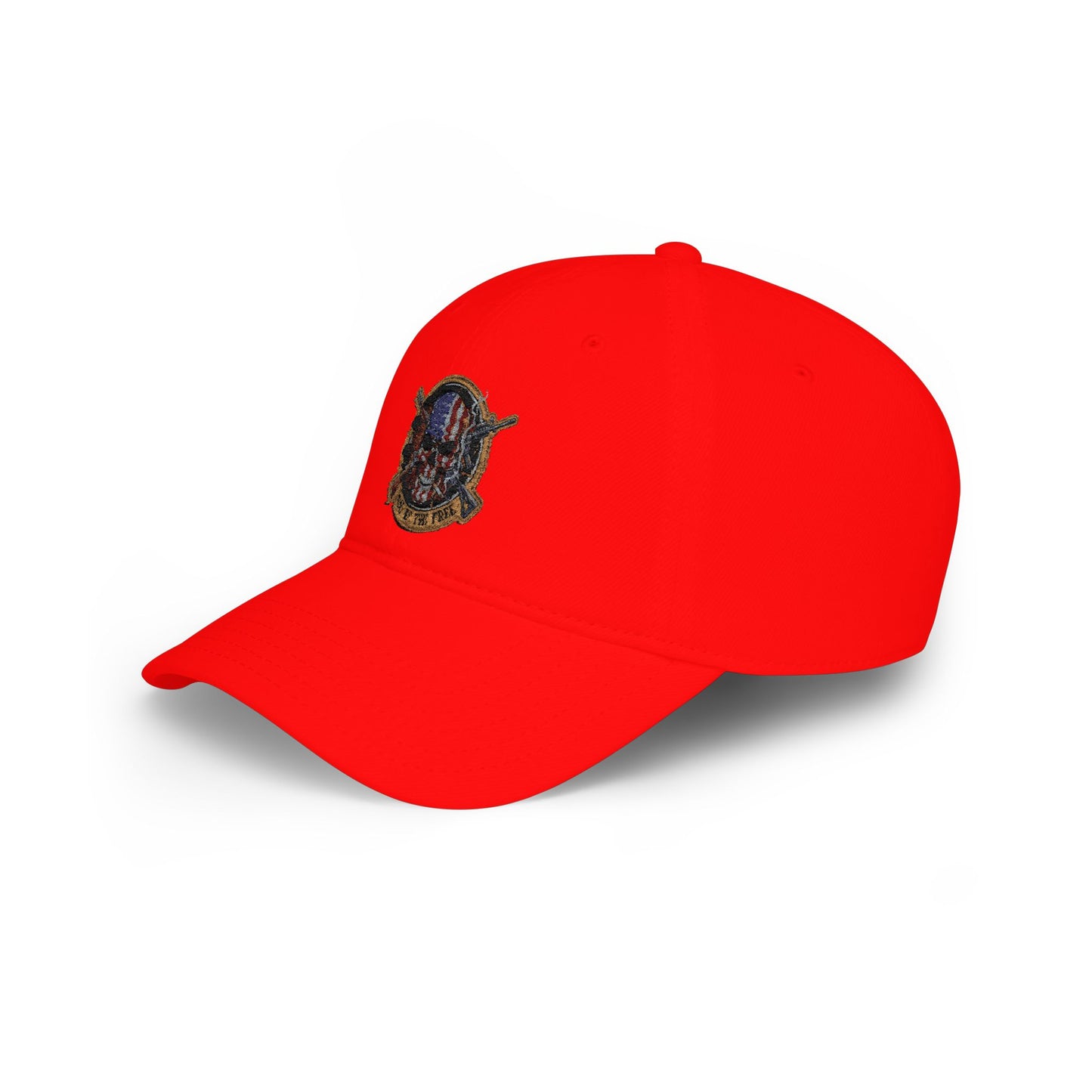 Land of the Free. American Flag Skull Patch Cap - Low Profile Baseball Hat