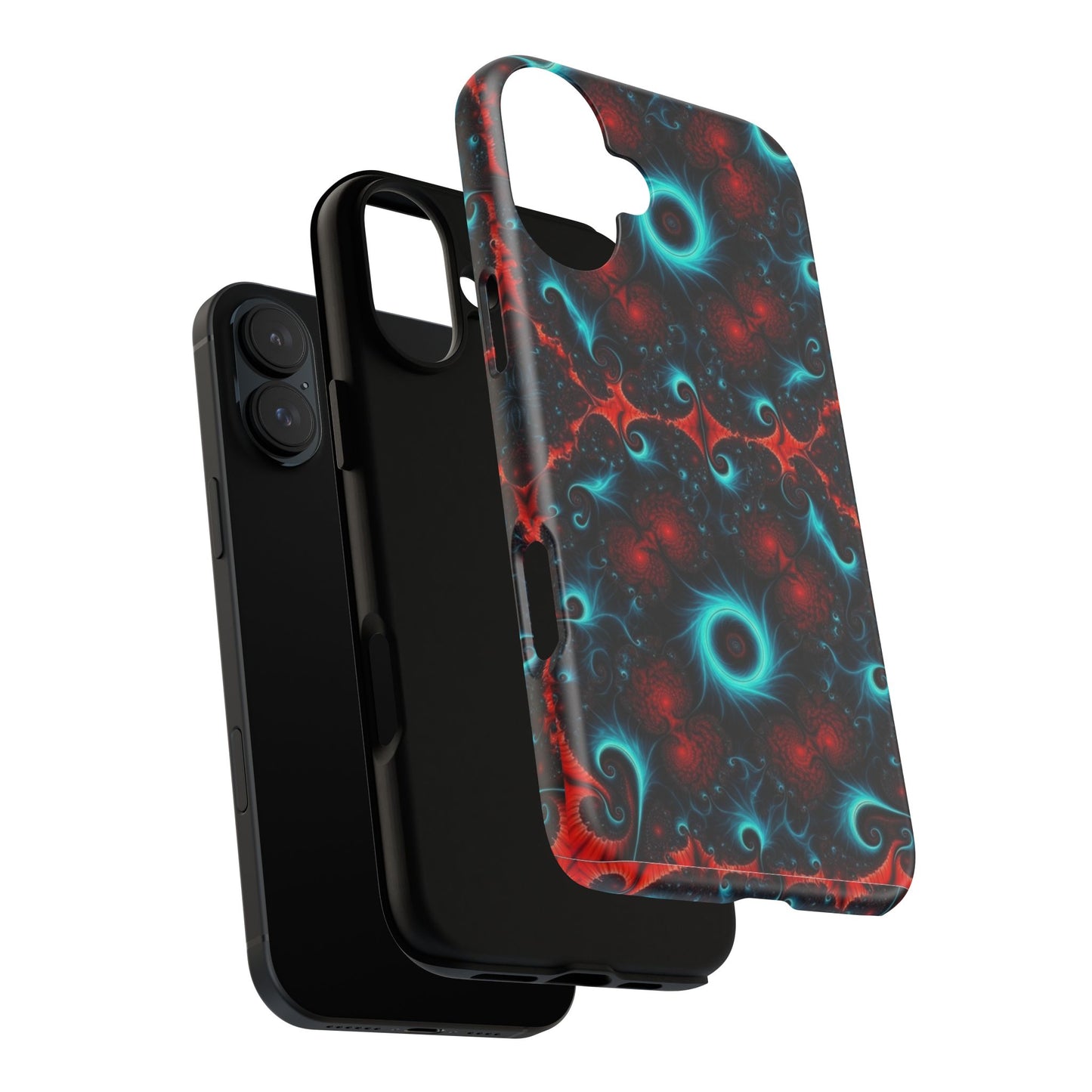 Phone Case matte — Neon Fractal Galaxy Protective Tough Case