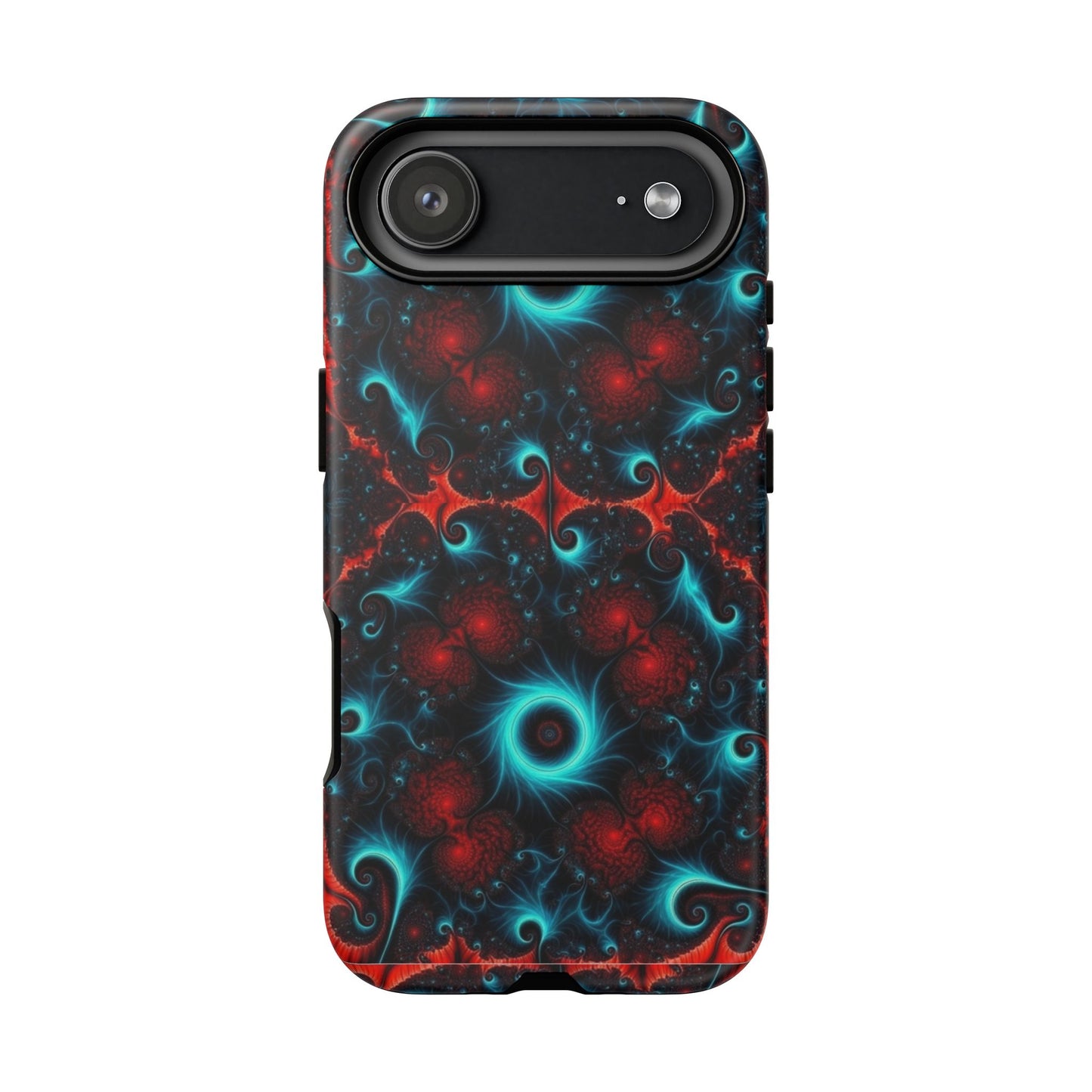 Phone Case matte — Neon Fractal Galaxy Protective Tough Case