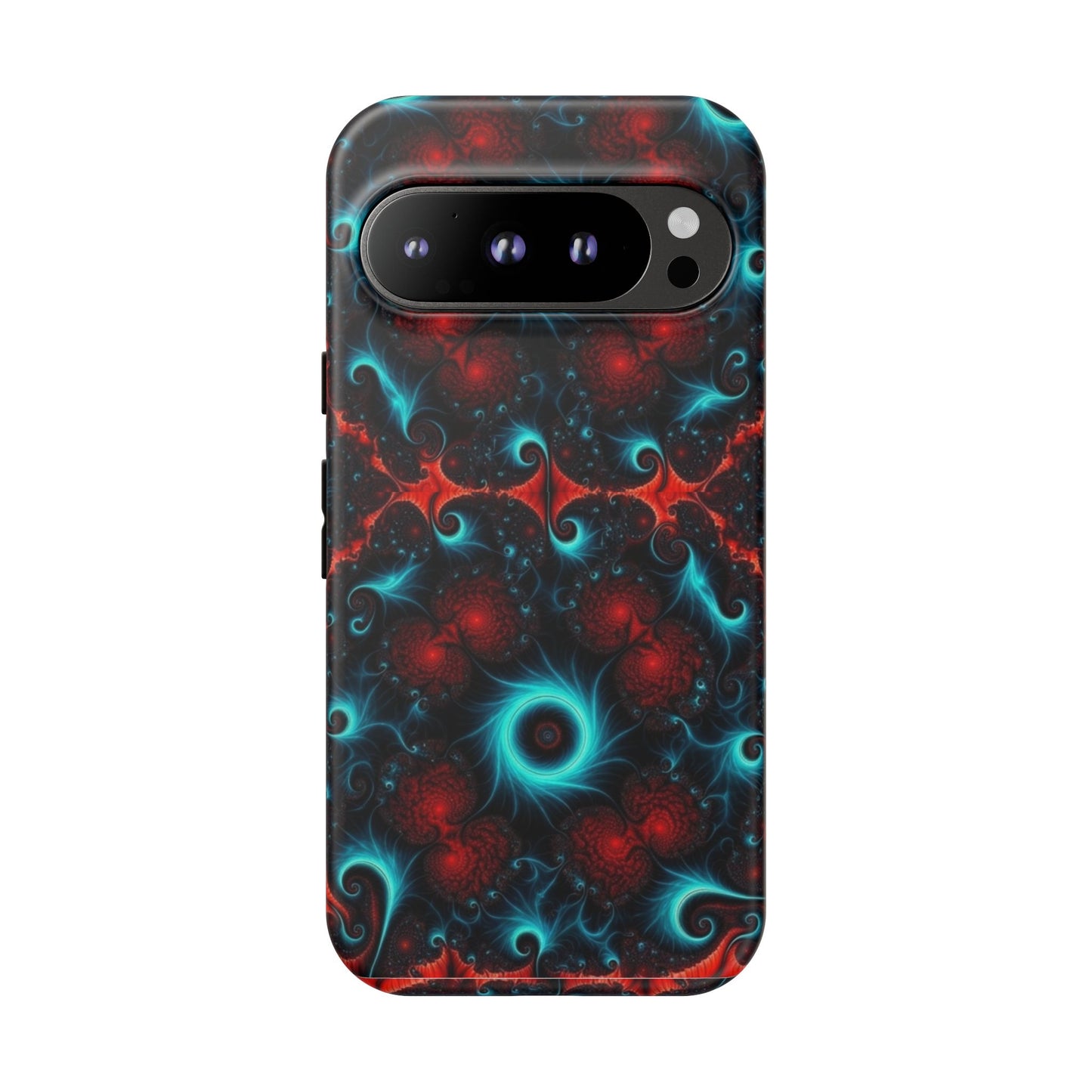 Phone Case matte — Neon Fractal Galaxy Protective Tough Case