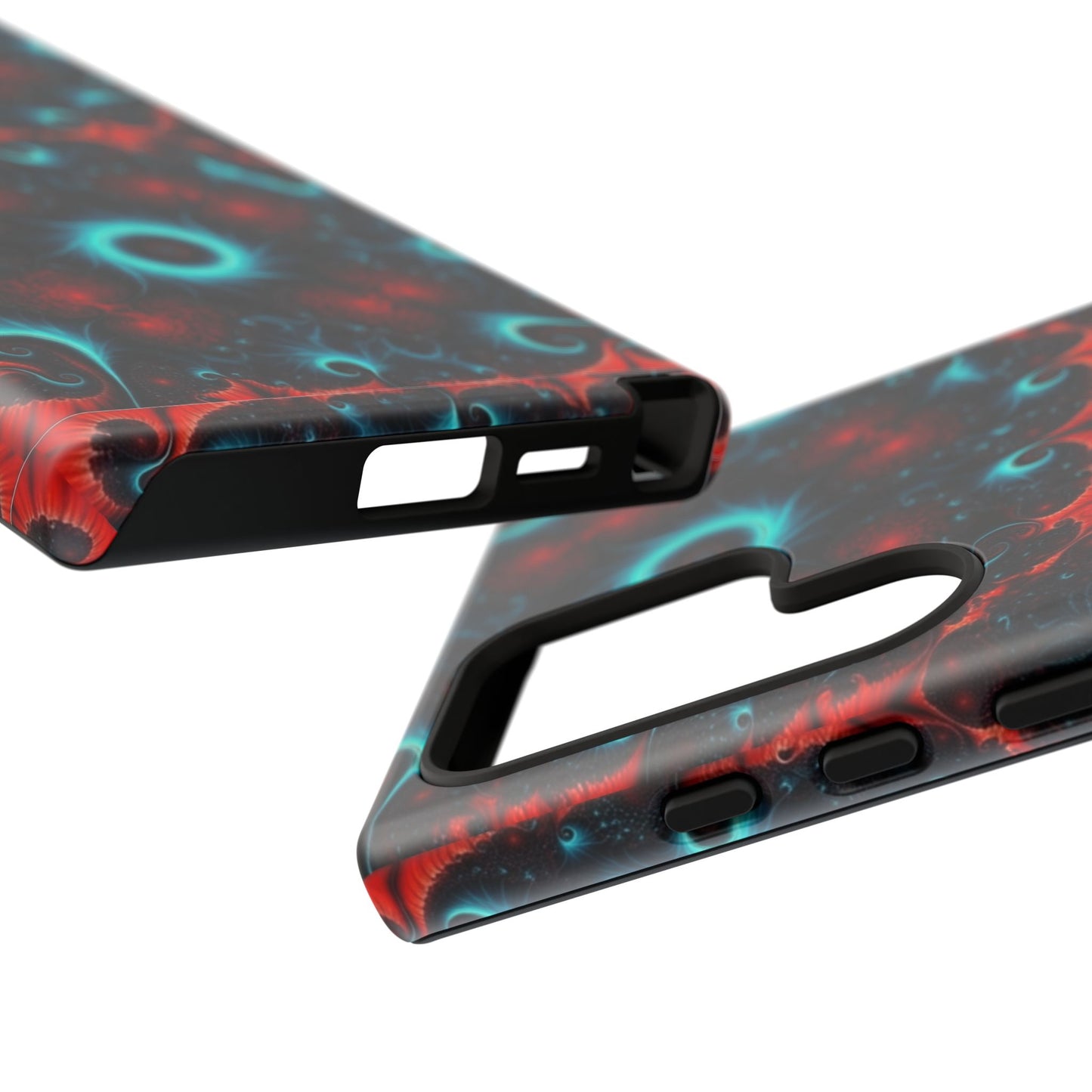 Phone Case matte — Neon Fractal Galaxy Protective Tough Case