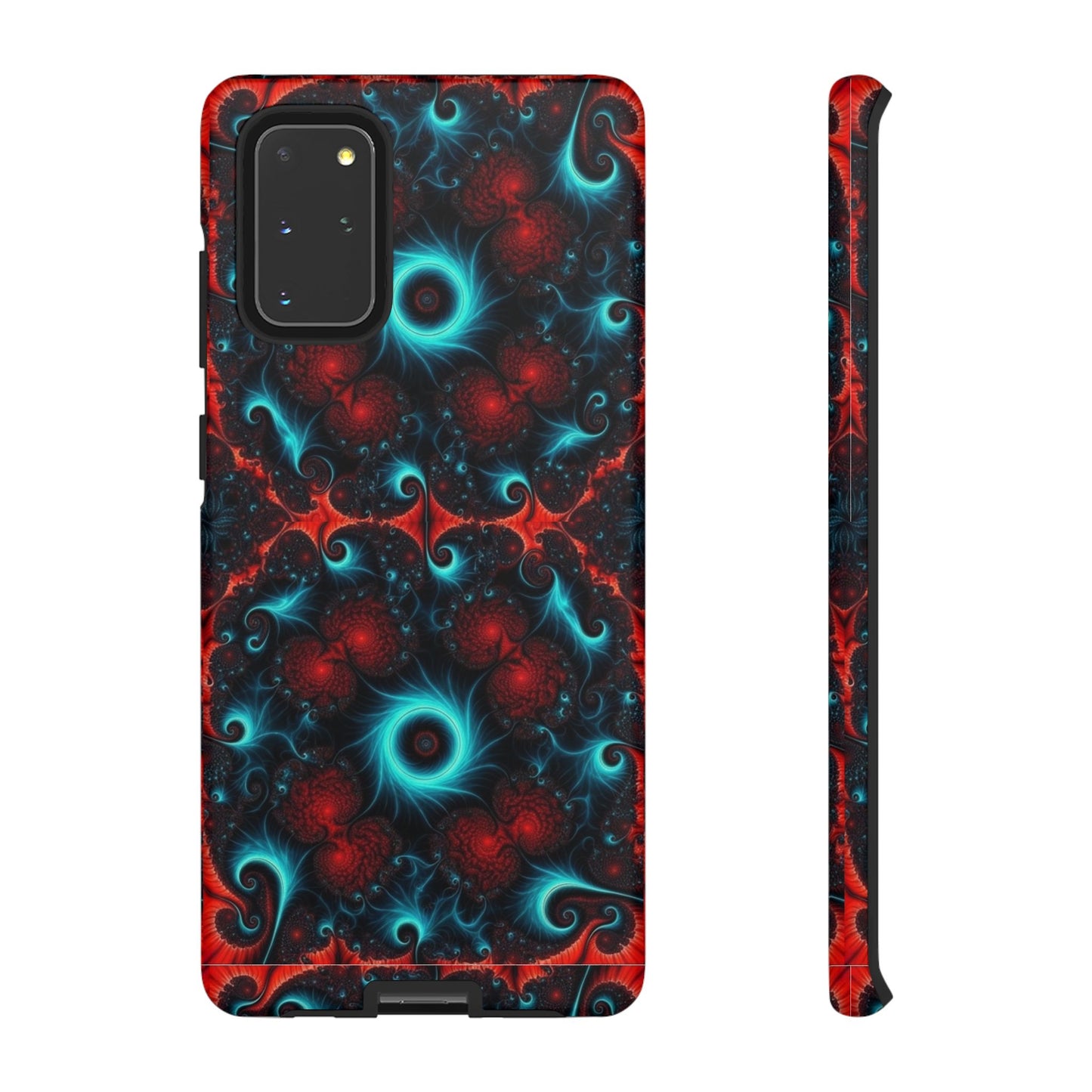 Phone Case matte — Neon Fractal Galaxy Protective Tough Case