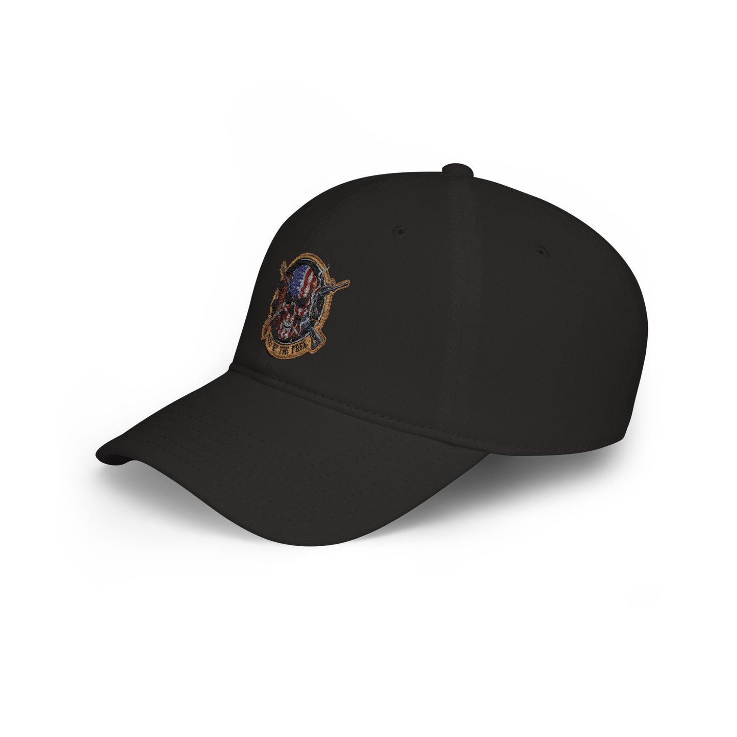 Land of the Free. American Flag Skull Patch Cap - Low Profile Baseball Hat