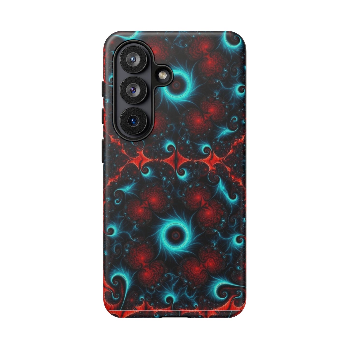 Phone Case matte — Neon Fractal Galaxy Protective Tough Case