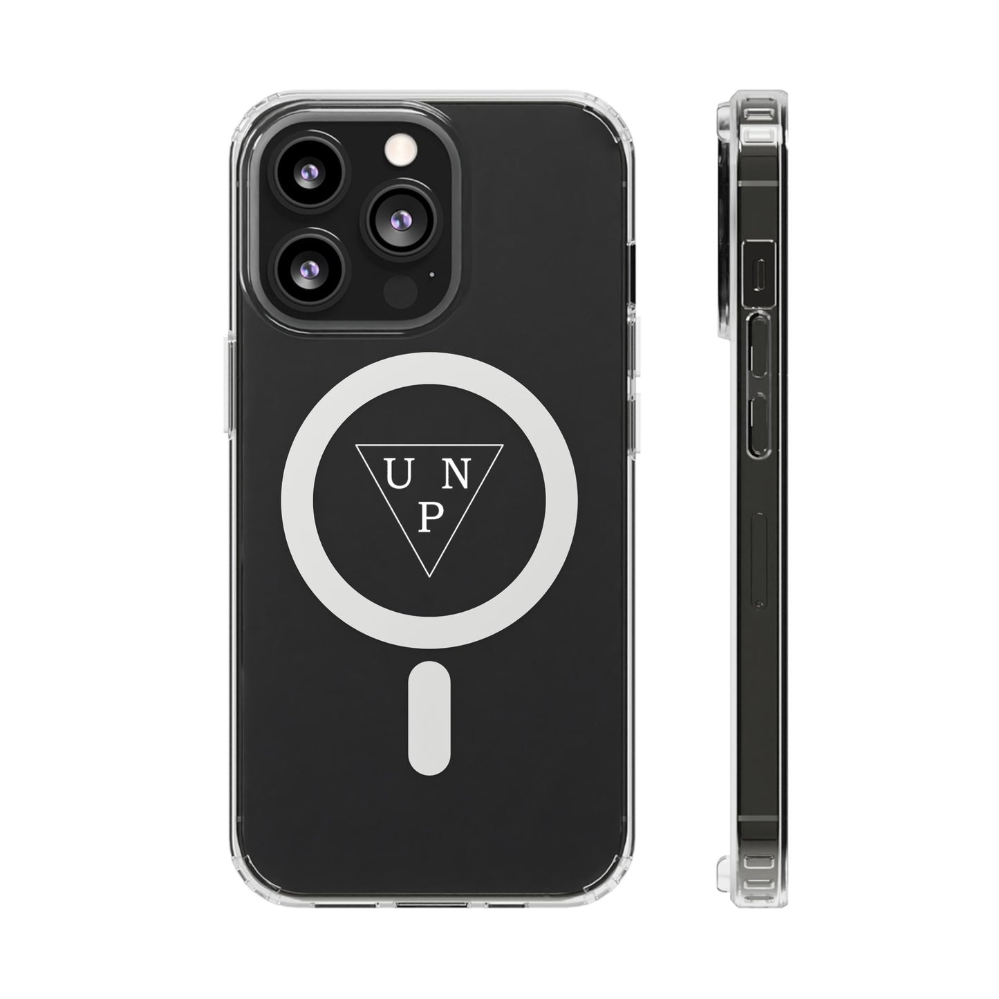 Clear Magnetic Impact Phone Case — Transparent MagSafe-Compatible Protection with UNP Logo
