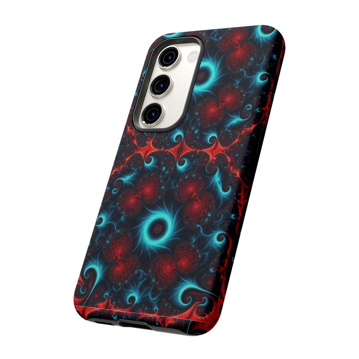 Phone Case matte — Neon Fractal Galaxy Protective Tough Case