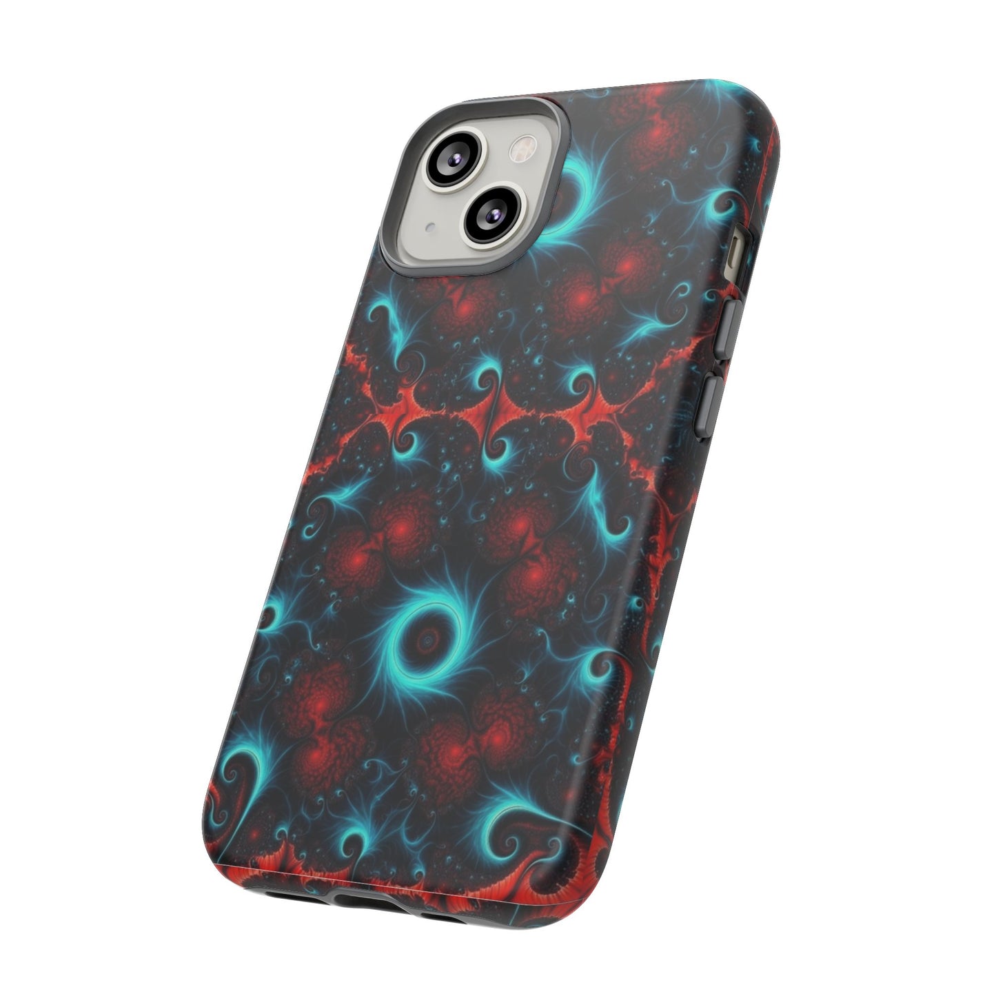 Phone Case matte — Neon Fractal Galaxy Protective Tough Case