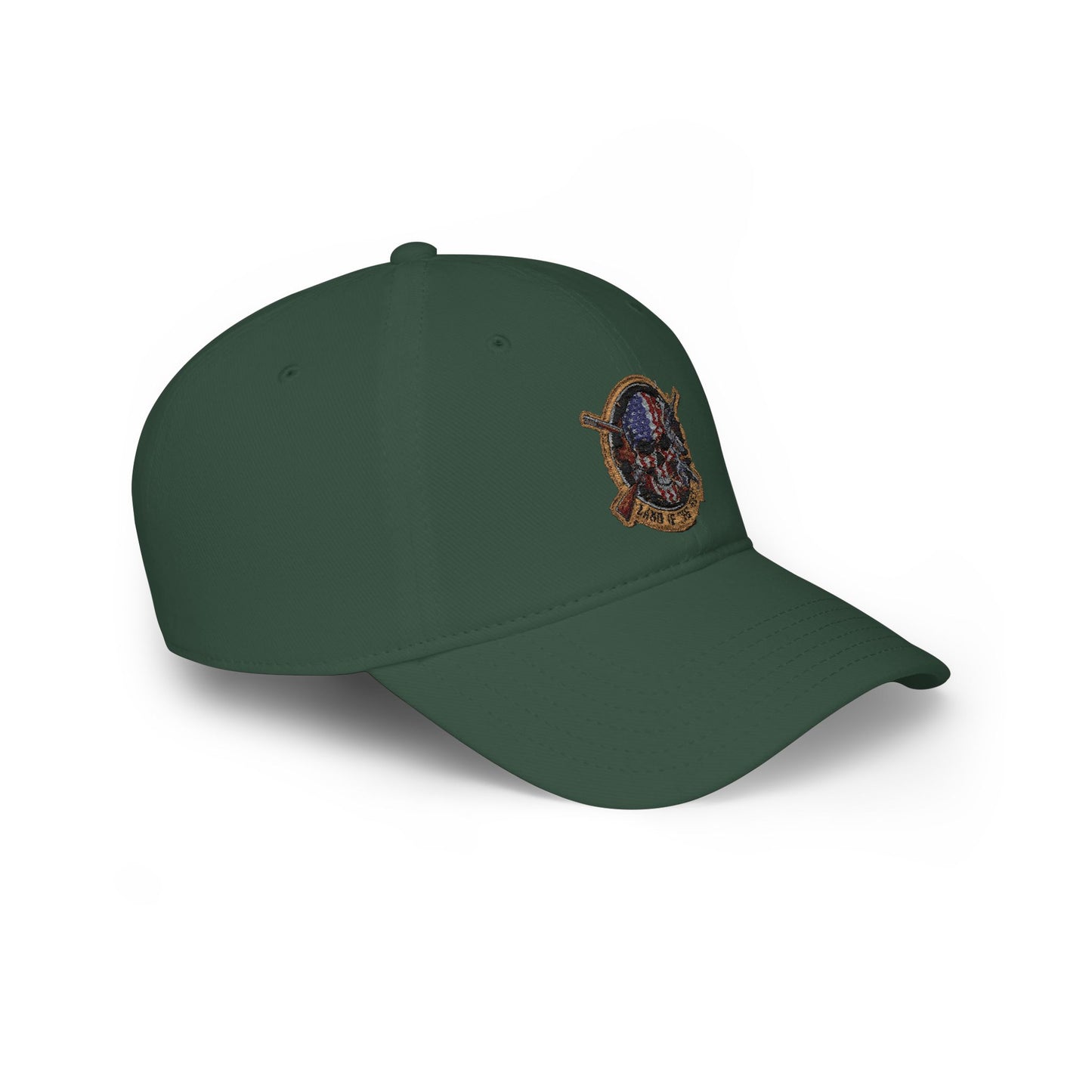 Land of the Free. American Flag Skull Patch Cap - Low Profile Baseball Hat