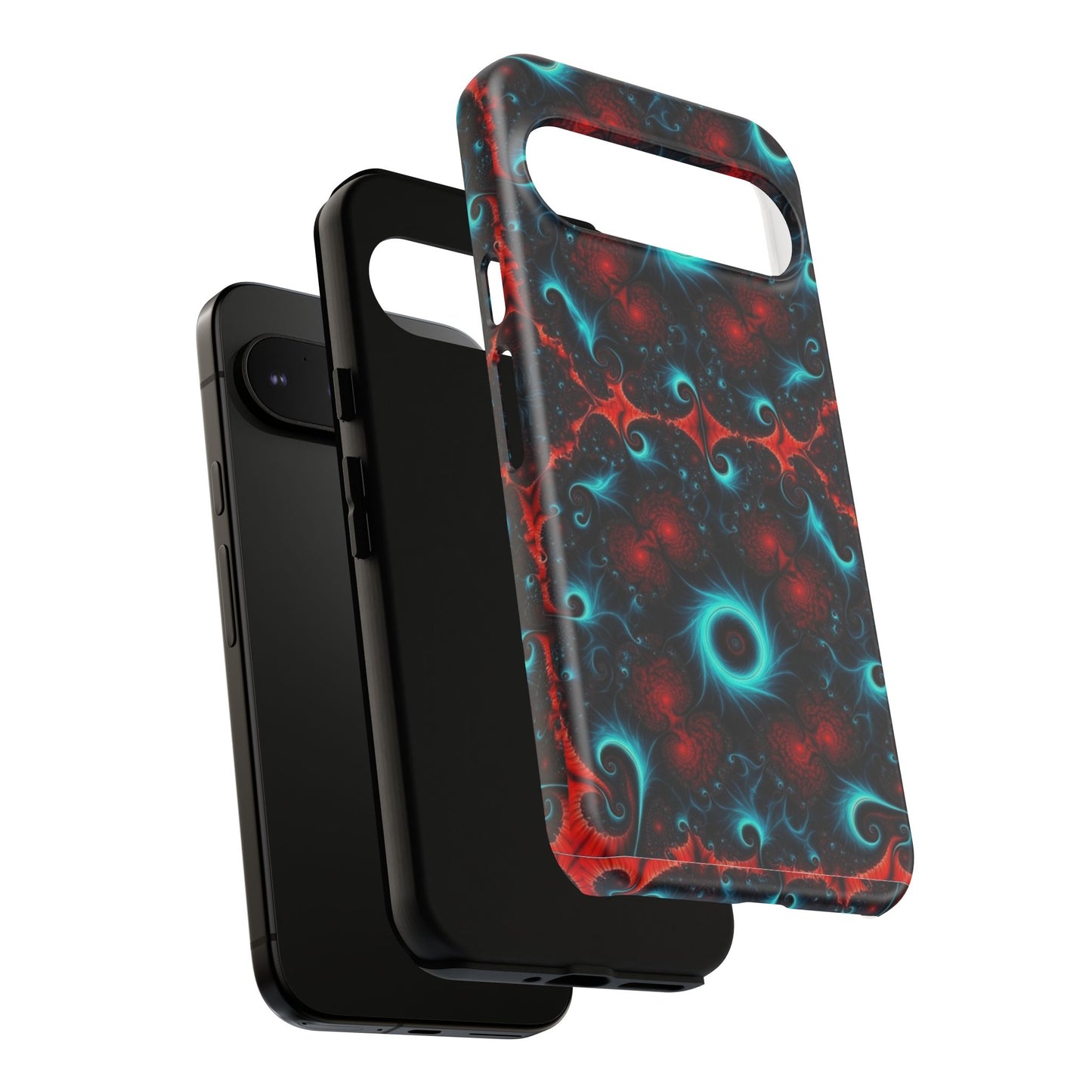 Phone Case matte — Neon Fractal Galaxy Protective Tough Case