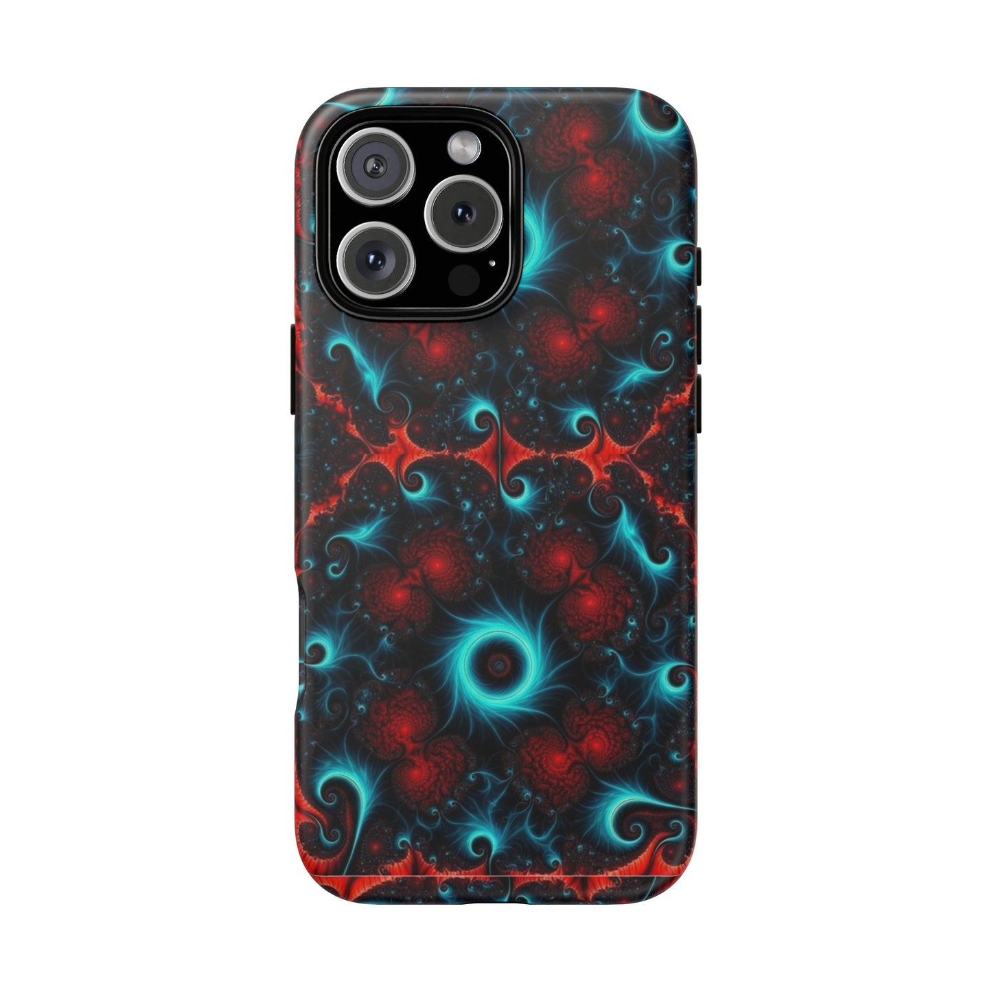 Phone Case matte — Neon Fractal Galaxy Protective Tough Case
