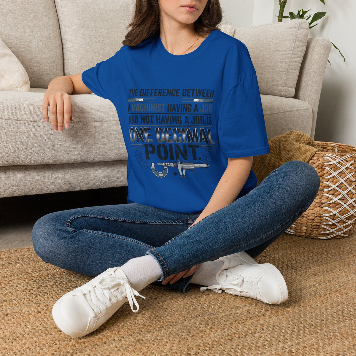 Machinist T‑Shirt — "One Decimal Point" Funny Machinist Job Quote Tee