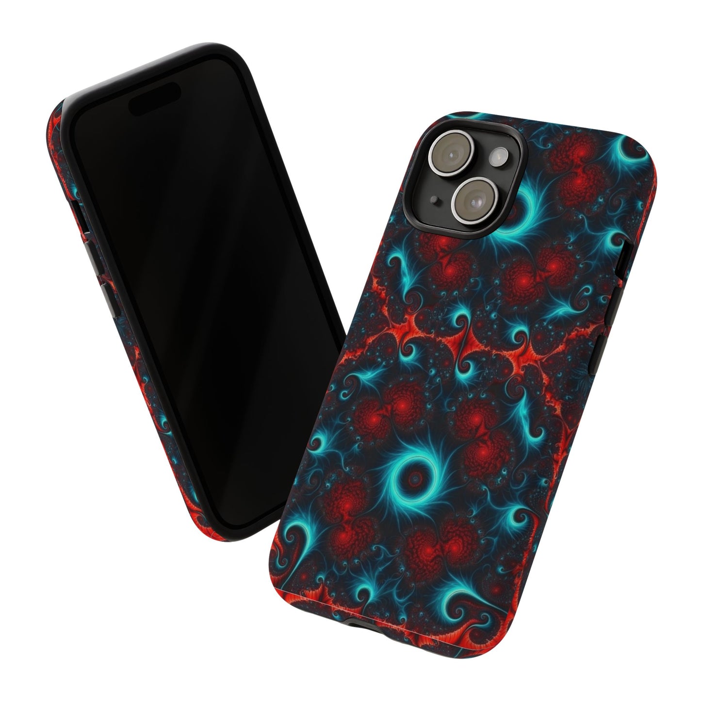Phone Case matte — Neon Fractal Galaxy Protective Tough Case