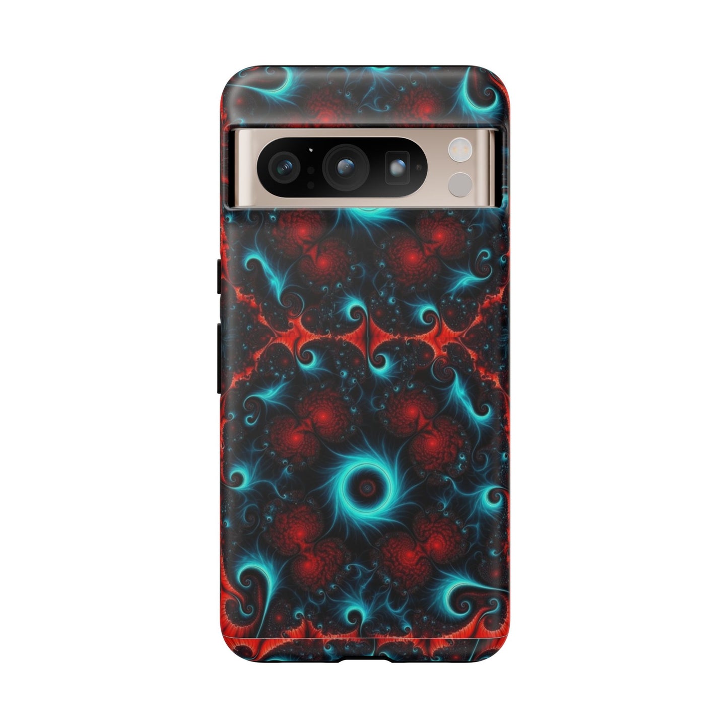 Phone Case matte — Neon Fractal Galaxy Protective Tough Case