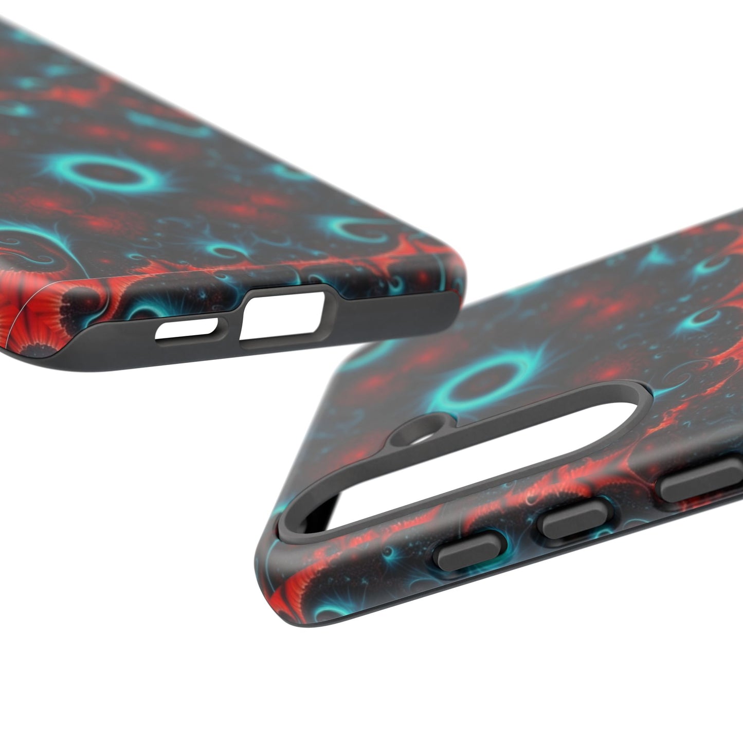 Phone Case matte — Neon Fractal Galaxy Protective Tough Case