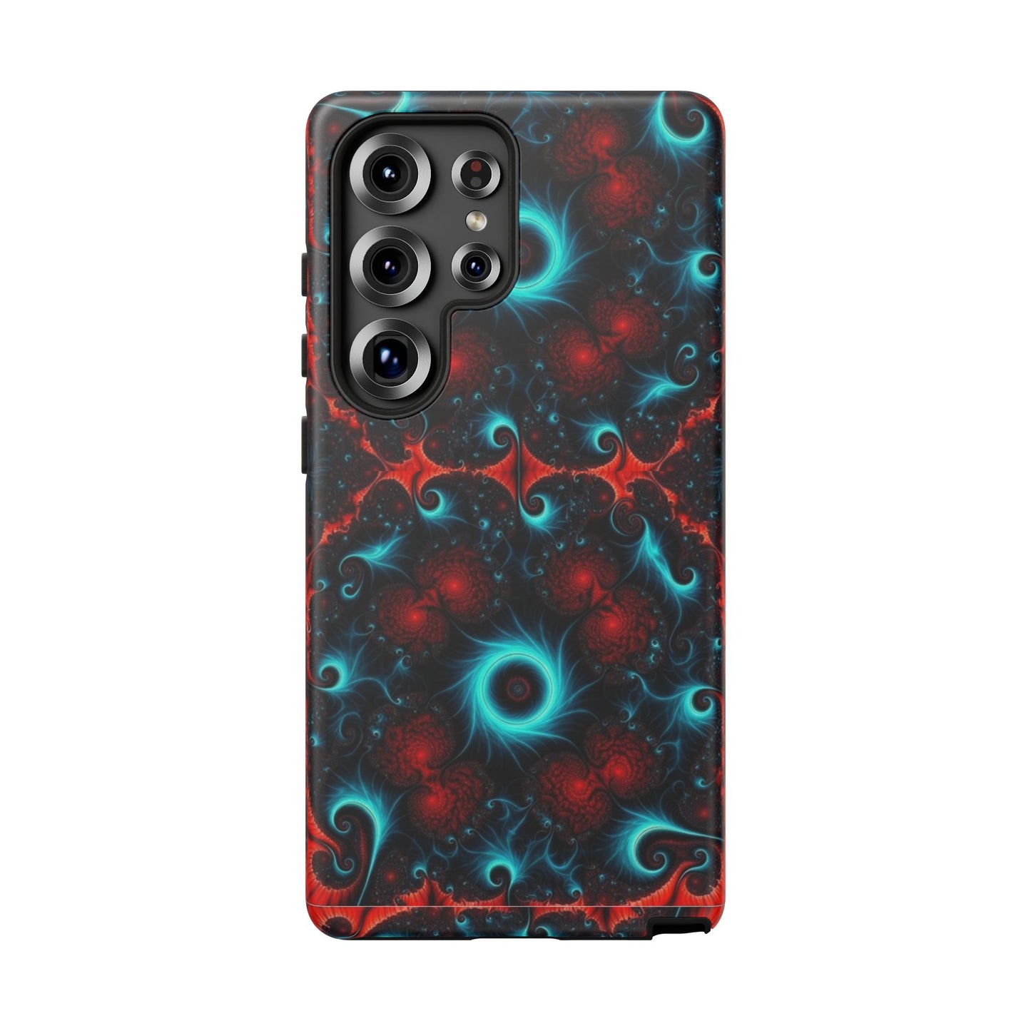 Phone Case matte — Neon Fractal Galaxy Protective Tough Case