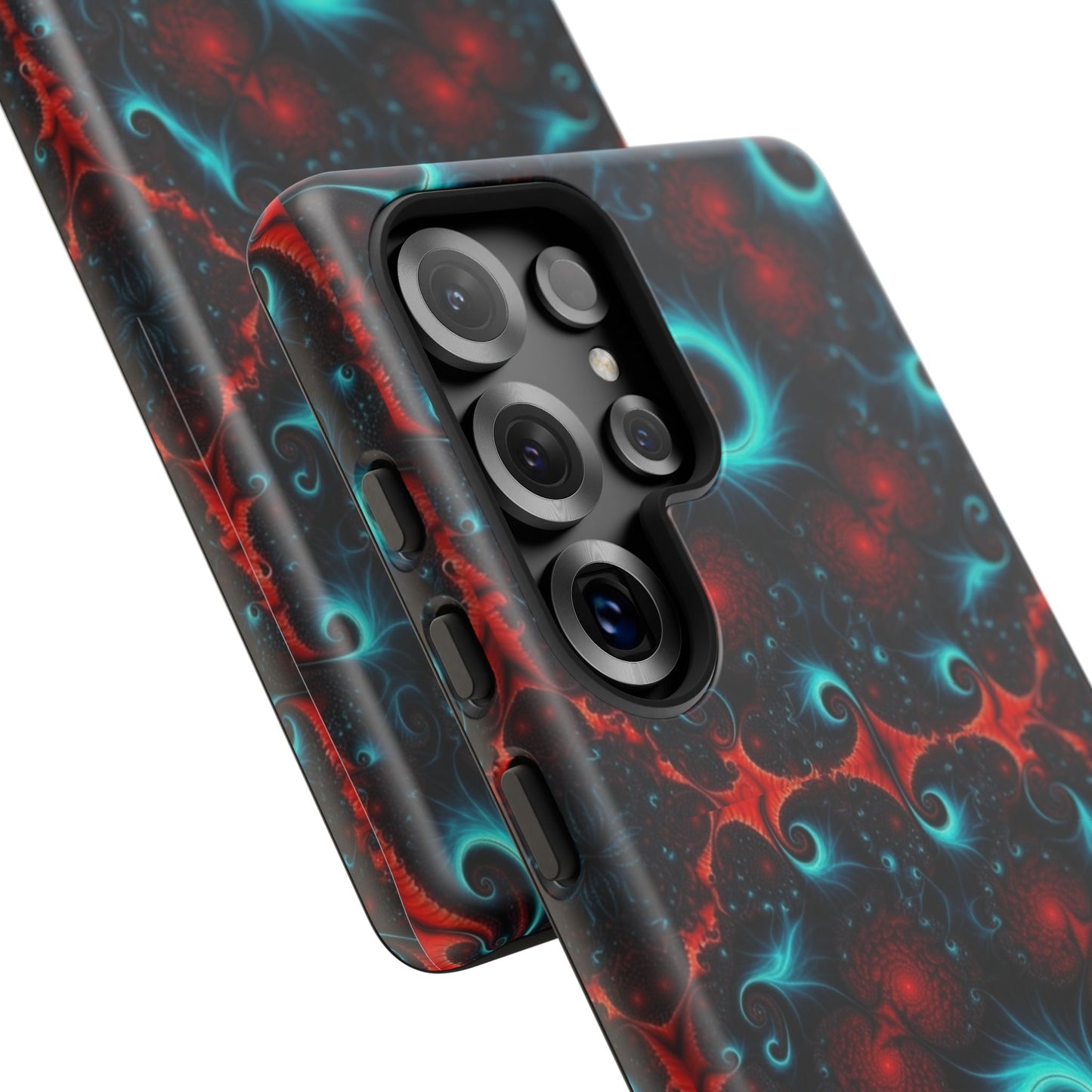 Phone Case matte — Neon Fractal Galaxy Protective Tough Case