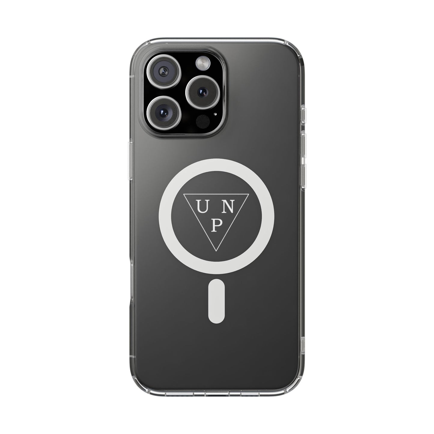 Clear Magnetic Impact Phone Case — Transparent MagSafe-Compatible Protection with UNP Logo