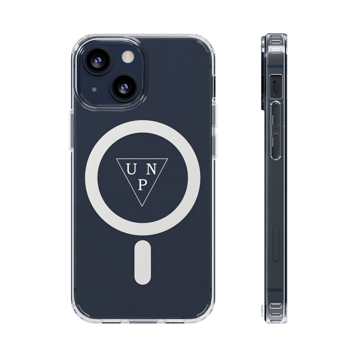 Clear Magnetic Impact Phone Case — Transparent MagSafe-Compatible Protection with UNP Logo