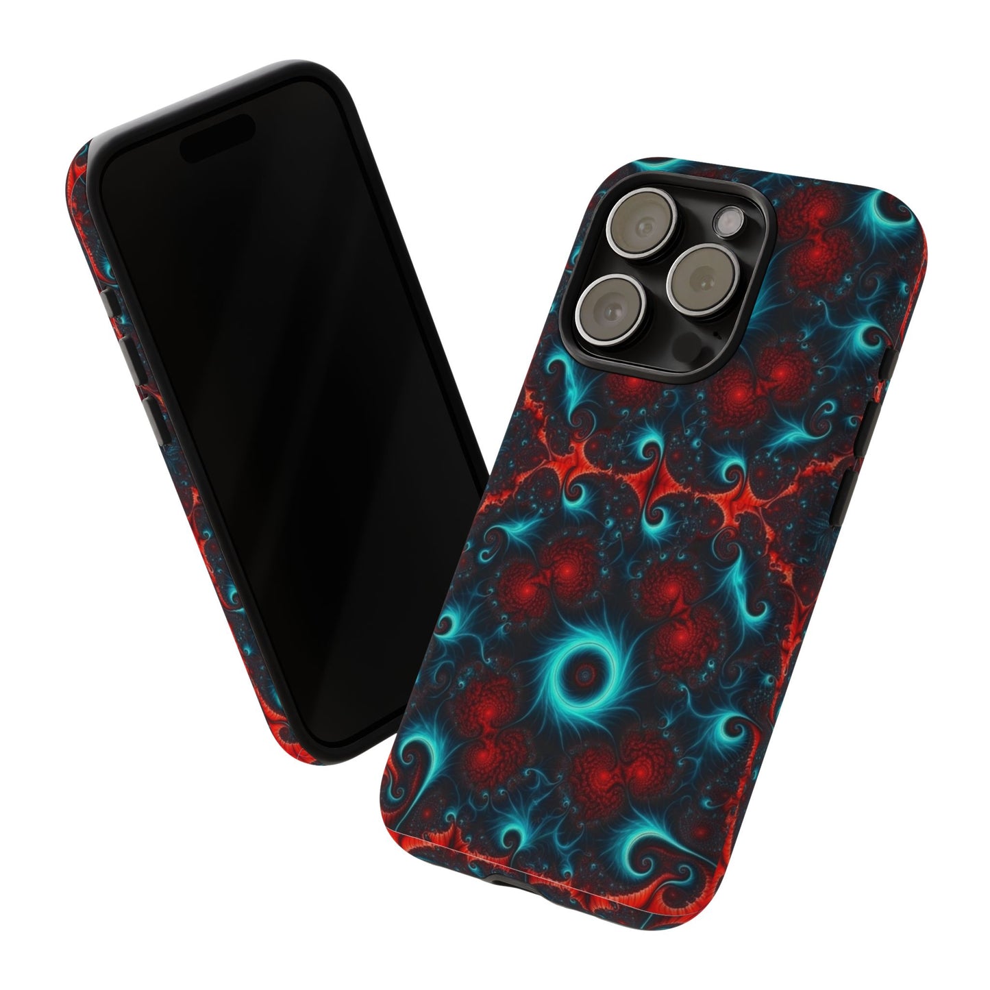 Phone Case matte — Neon Fractal Galaxy Protective Tough Case