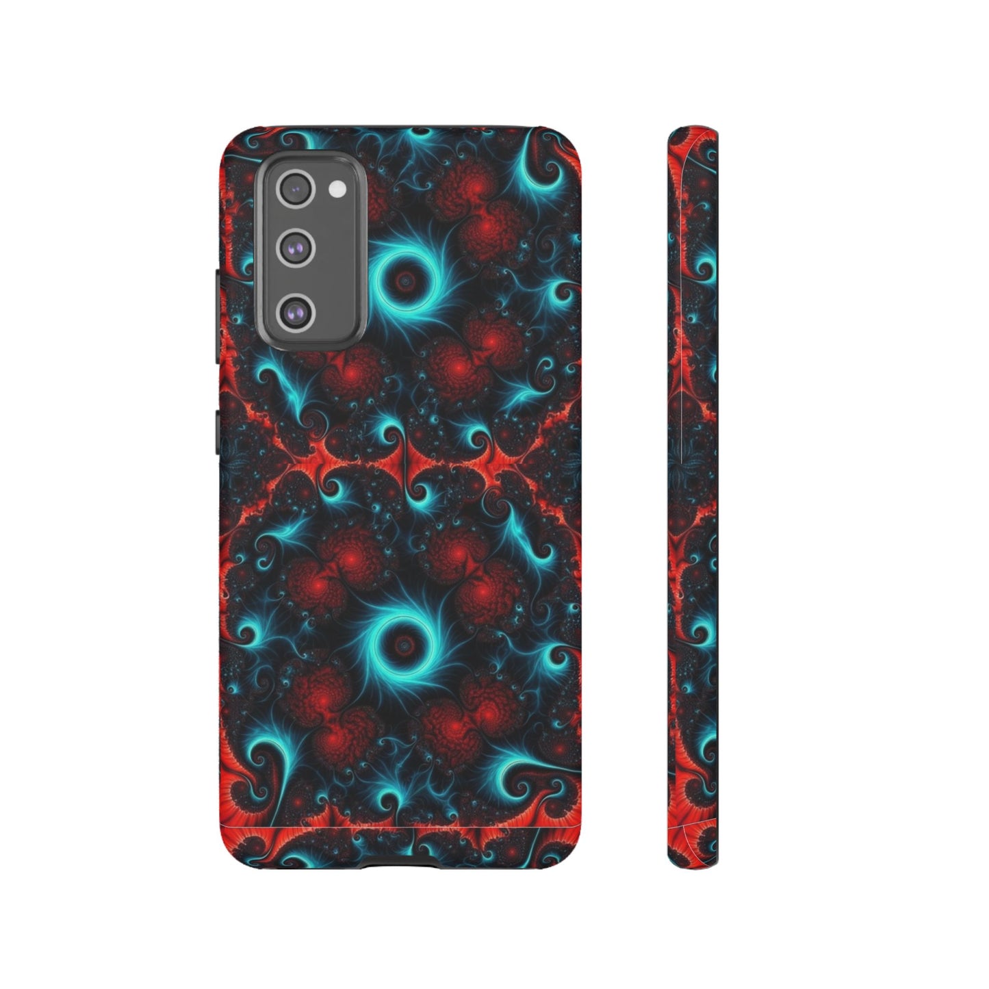 Phone Case matte — Neon Fractal Galaxy Protective Tough Case