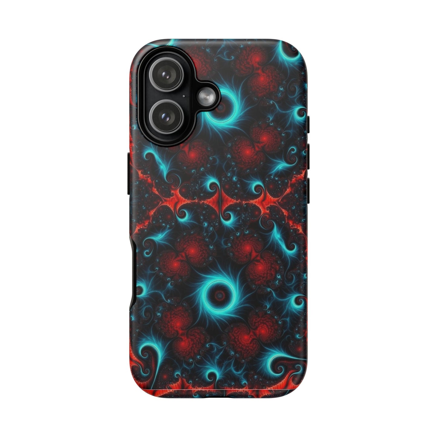 Phone Case matte — Neon Fractal Galaxy Protective Tough Case
