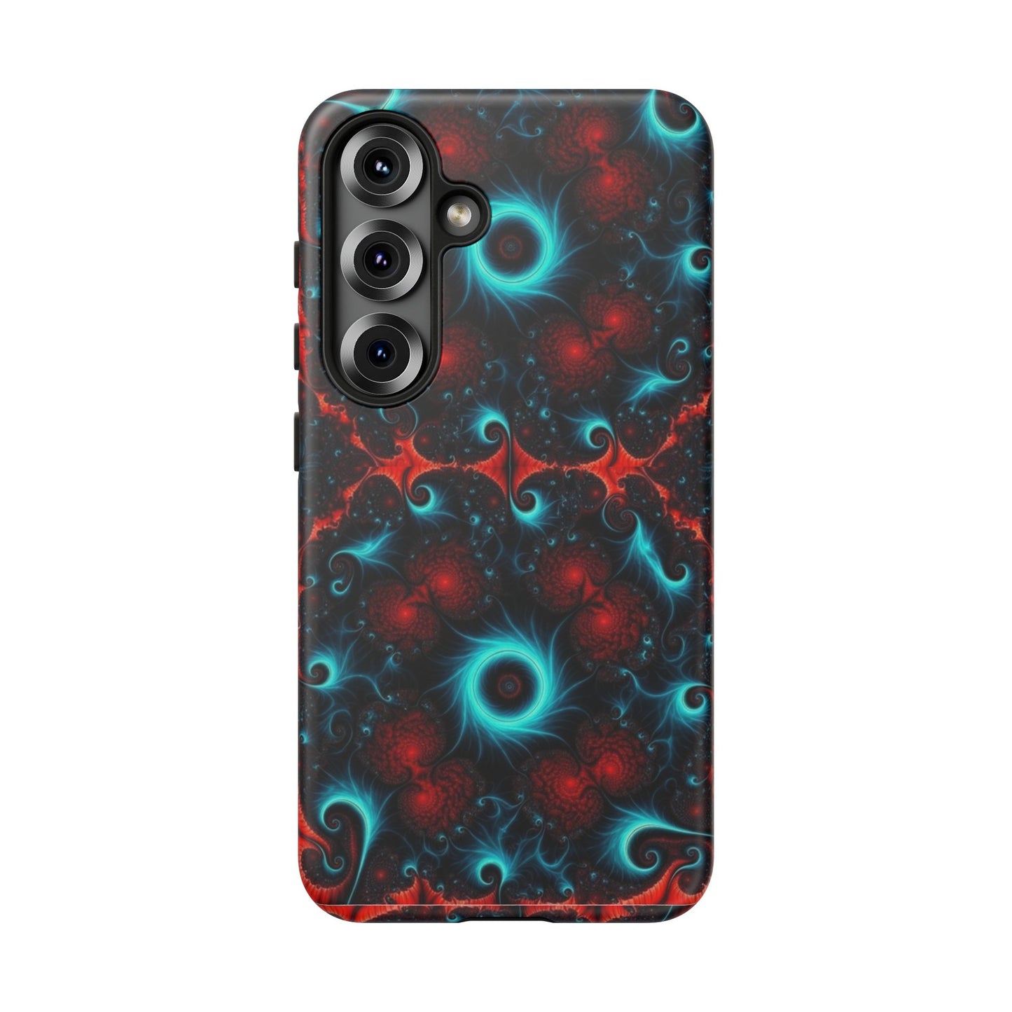Phone Case matte — Neon Fractal Galaxy Protective Tough Case