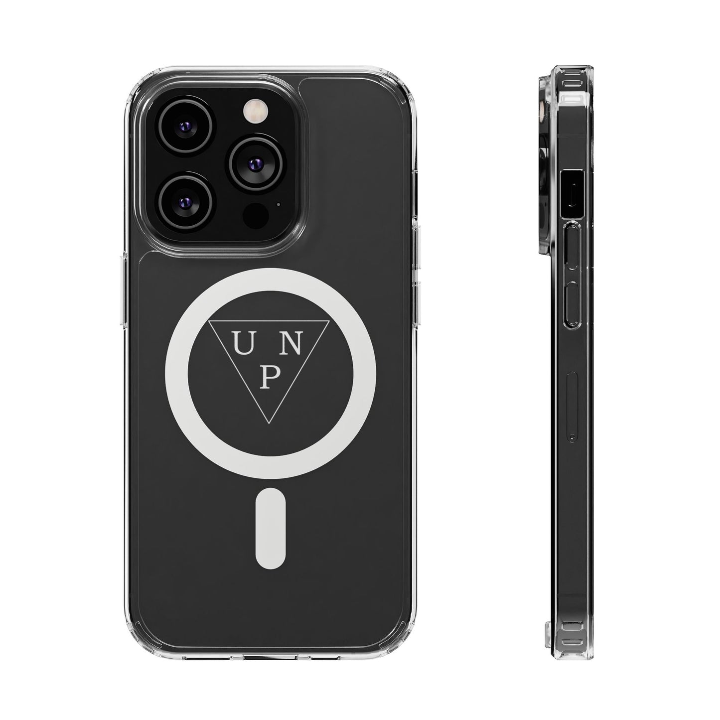 Clear Magnetic Impact Phone Case — Transparent MagSafe-Compatible Protection with UNP Logo