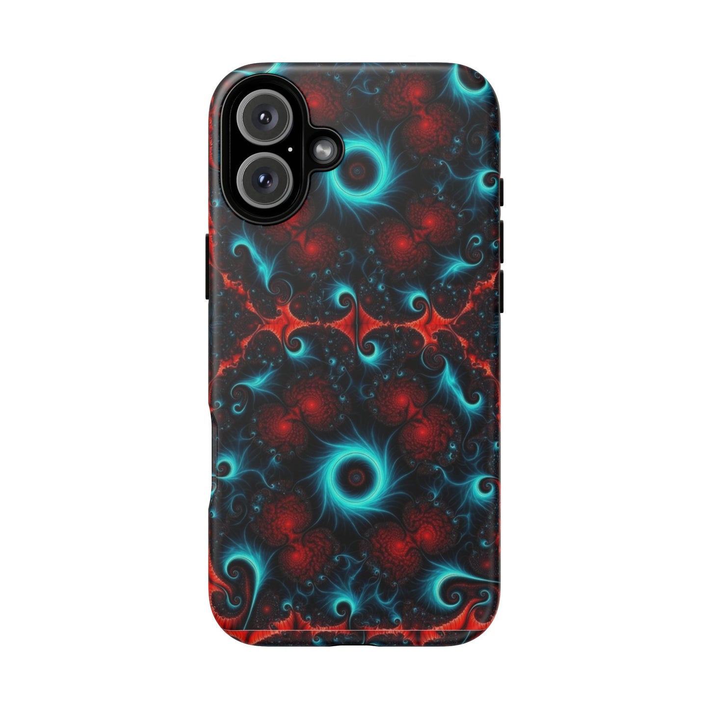 Phone Case matte — Neon Fractal Galaxy Protective Tough Case