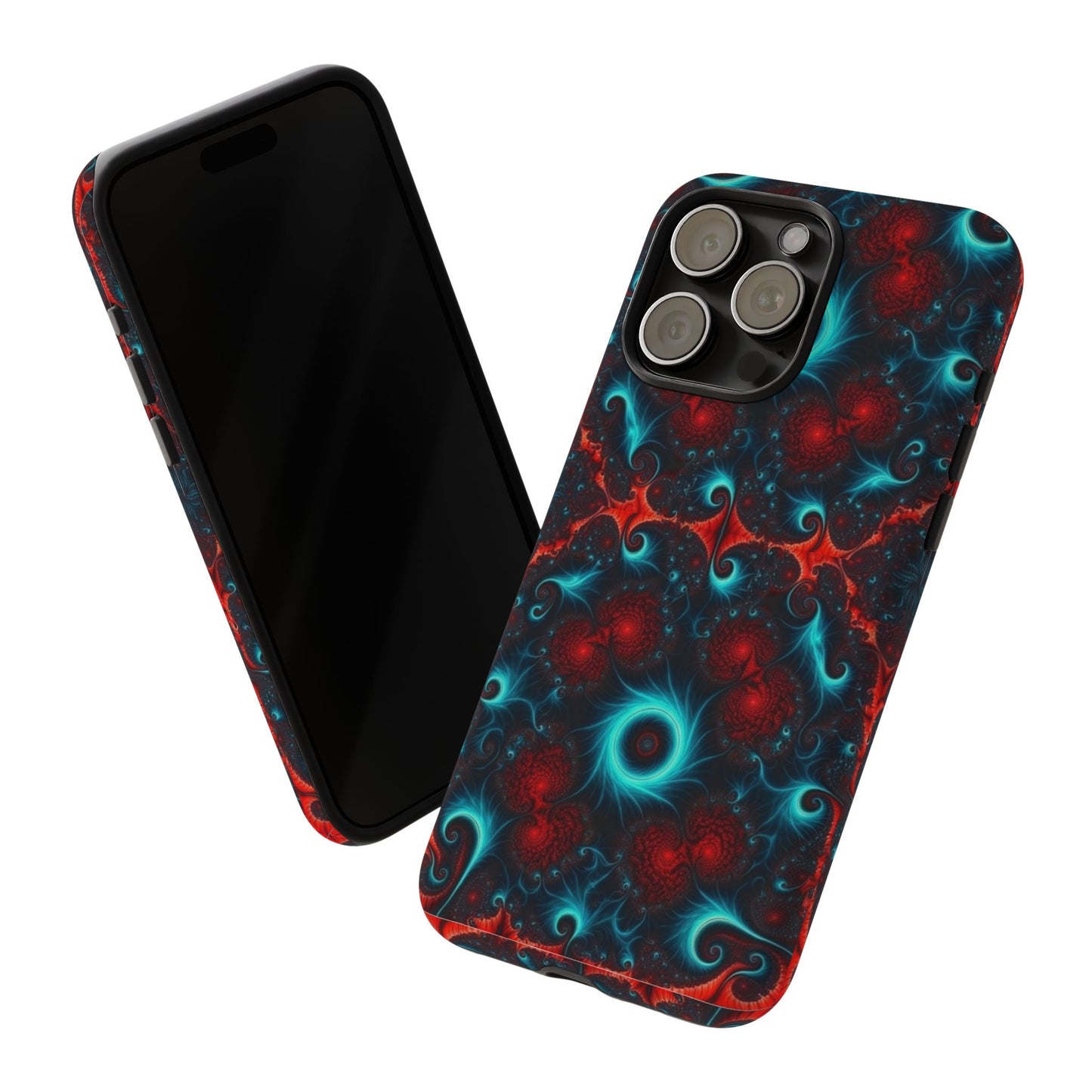 Phone Case matte — Neon Fractal Galaxy Protective Tough Case