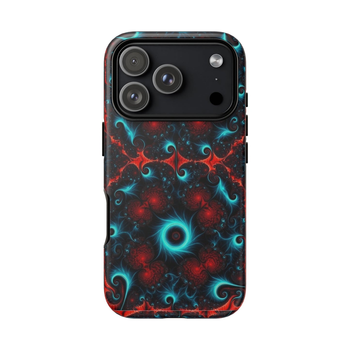 Phone Case matte — Neon Fractal Galaxy Protective Tough Case
