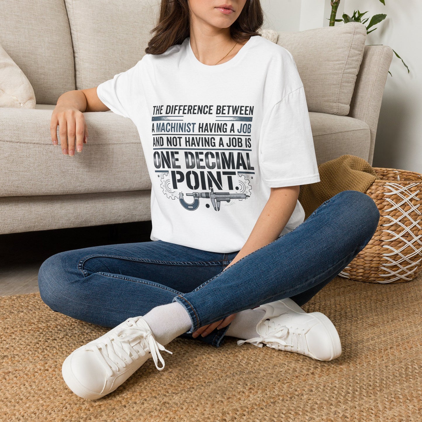 Machinist T‑Shirt — "One Decimal Point" Funny Machinist Job Quote Tee