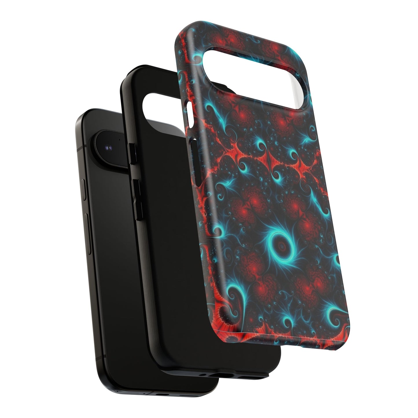Phone Case matte — Neon Fractal Galaxy Protective Tough Case