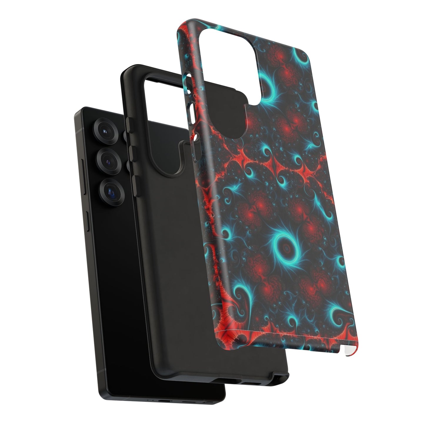 Phone Case matte — Neon Fractal Galaxy Protective Tough Case