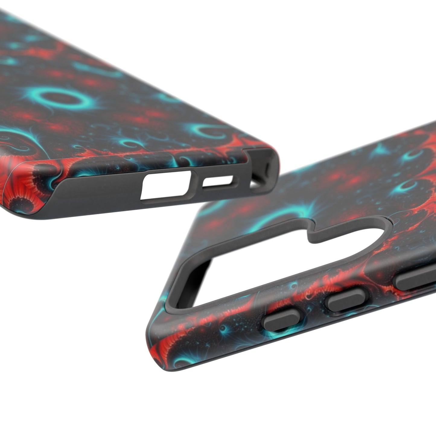 Phone Case matte — Neon Fractal Galaxy Protective Tough Case