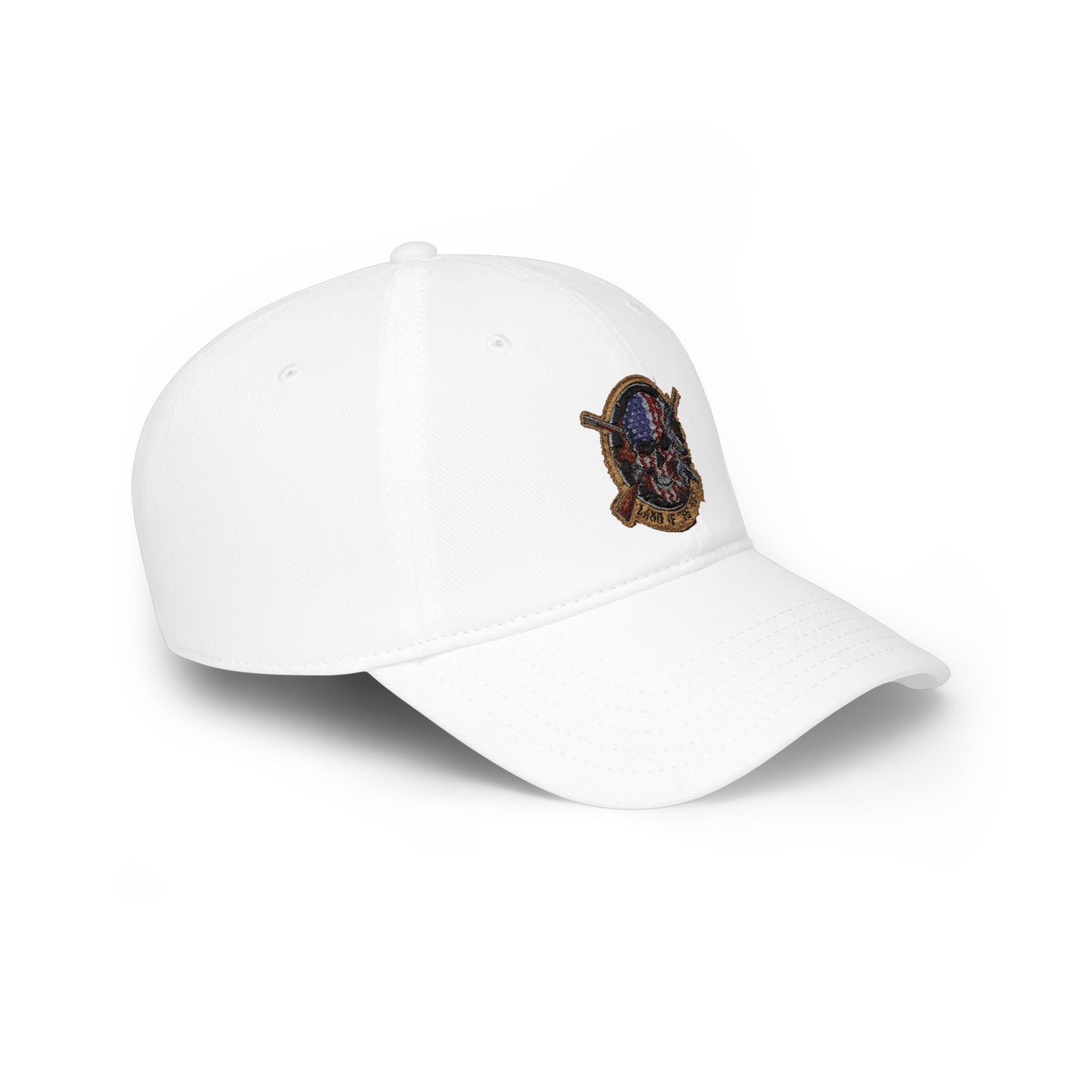 Land of the Free. American Flag Skull Patch Cap - Low Profile Baseball Hat