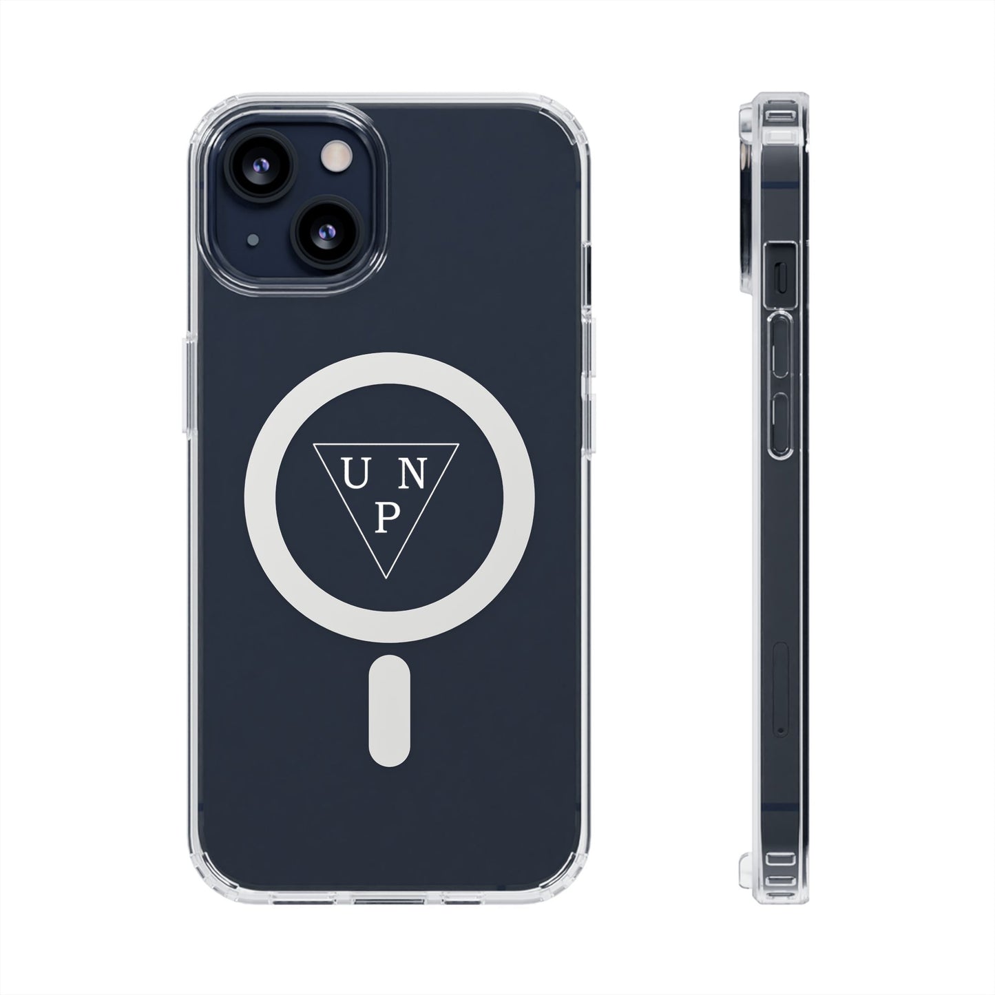 Clear Magnetic Impact Phone Case — Transparent MagSafe-Compatible Protection with UNP Logo